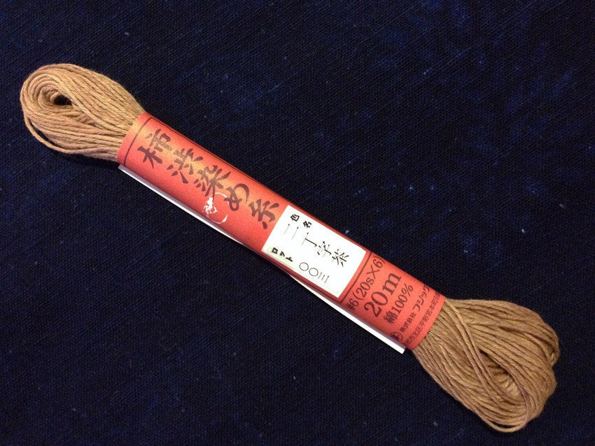 Fujix - Cotton Thread Hand Dyed with Persimmon - #2 Kakishibu