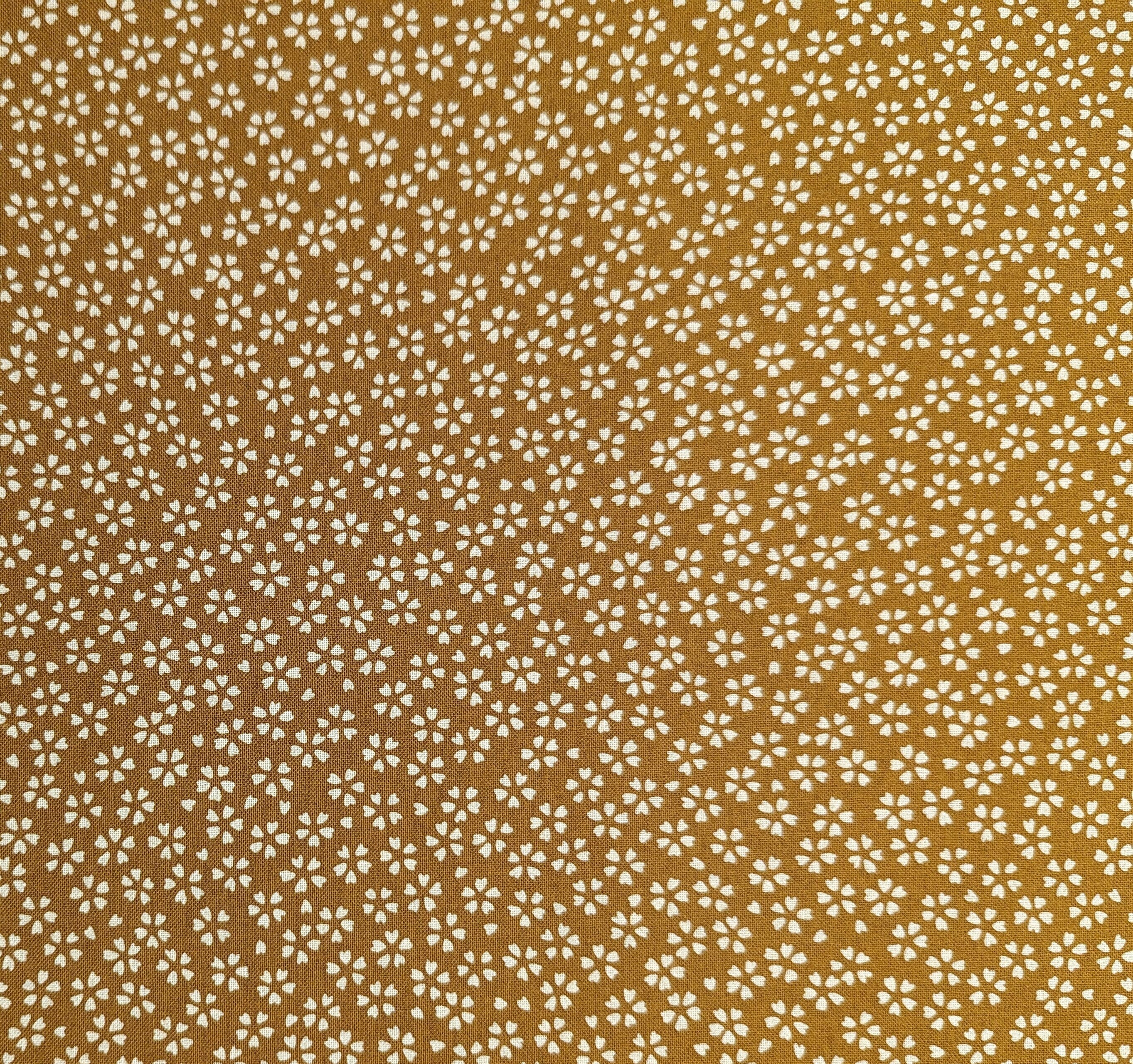 Sakura Cherry Blossom Sevenberry Japanese cotton fabric 88222-1-11 bronze and beige