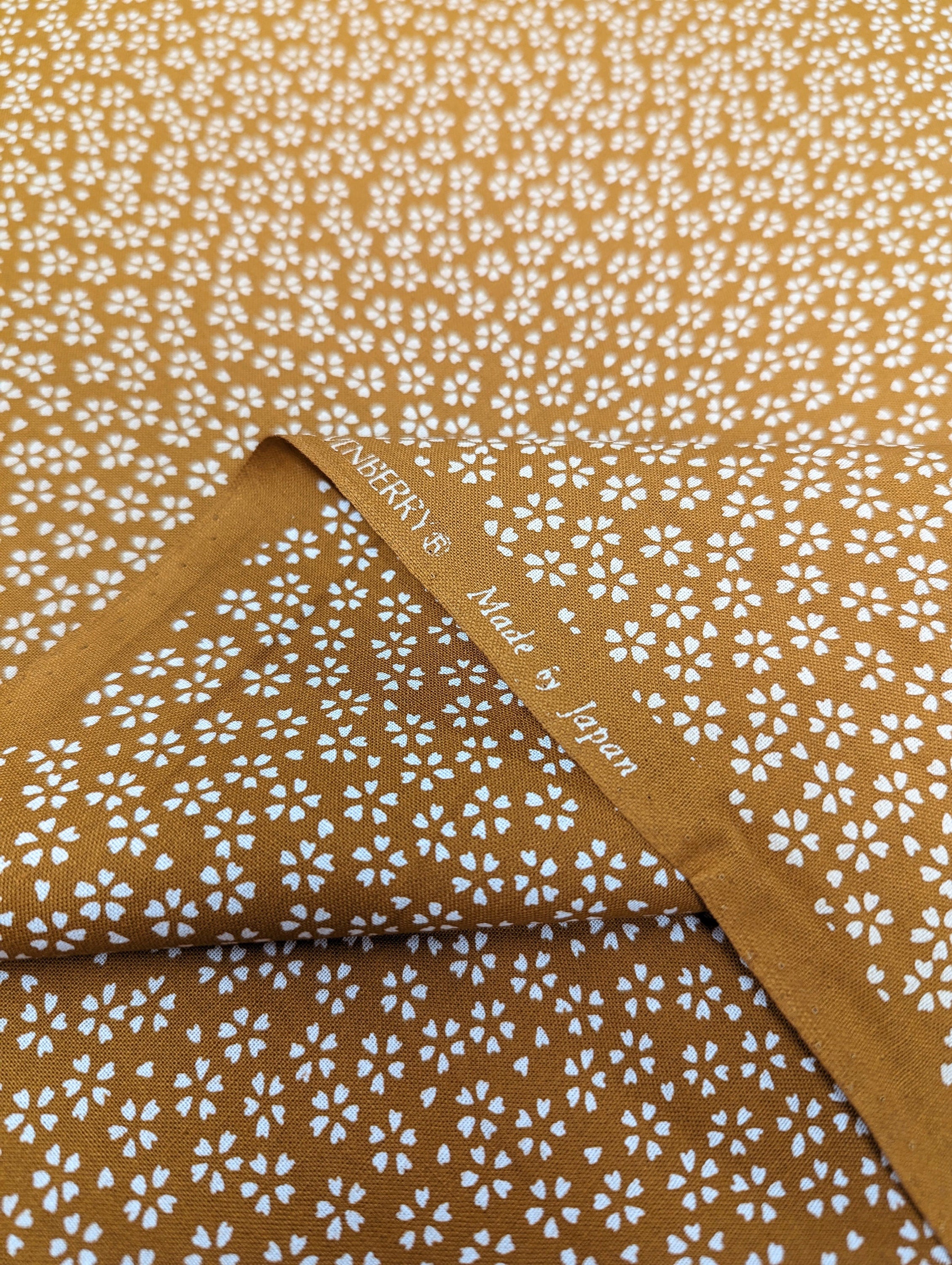 Sakura Cherry Blossom Sevenberry Japanese cotton fabric 88222-1-11 bronze and beige