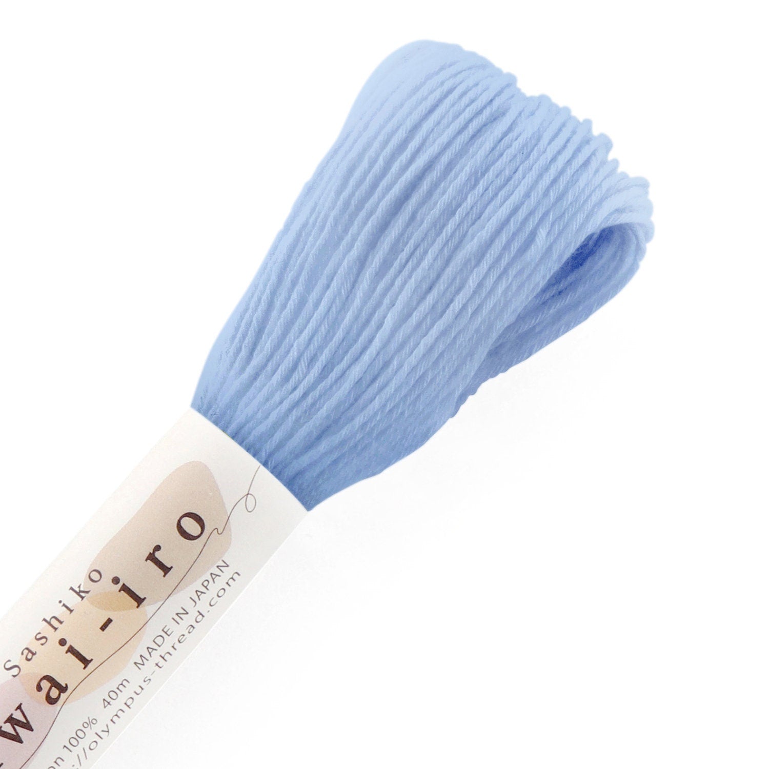 Olympus - Cotton Sashiko Thread 40m Skein - "Awai-Iro" Color #A14 Sky Blue