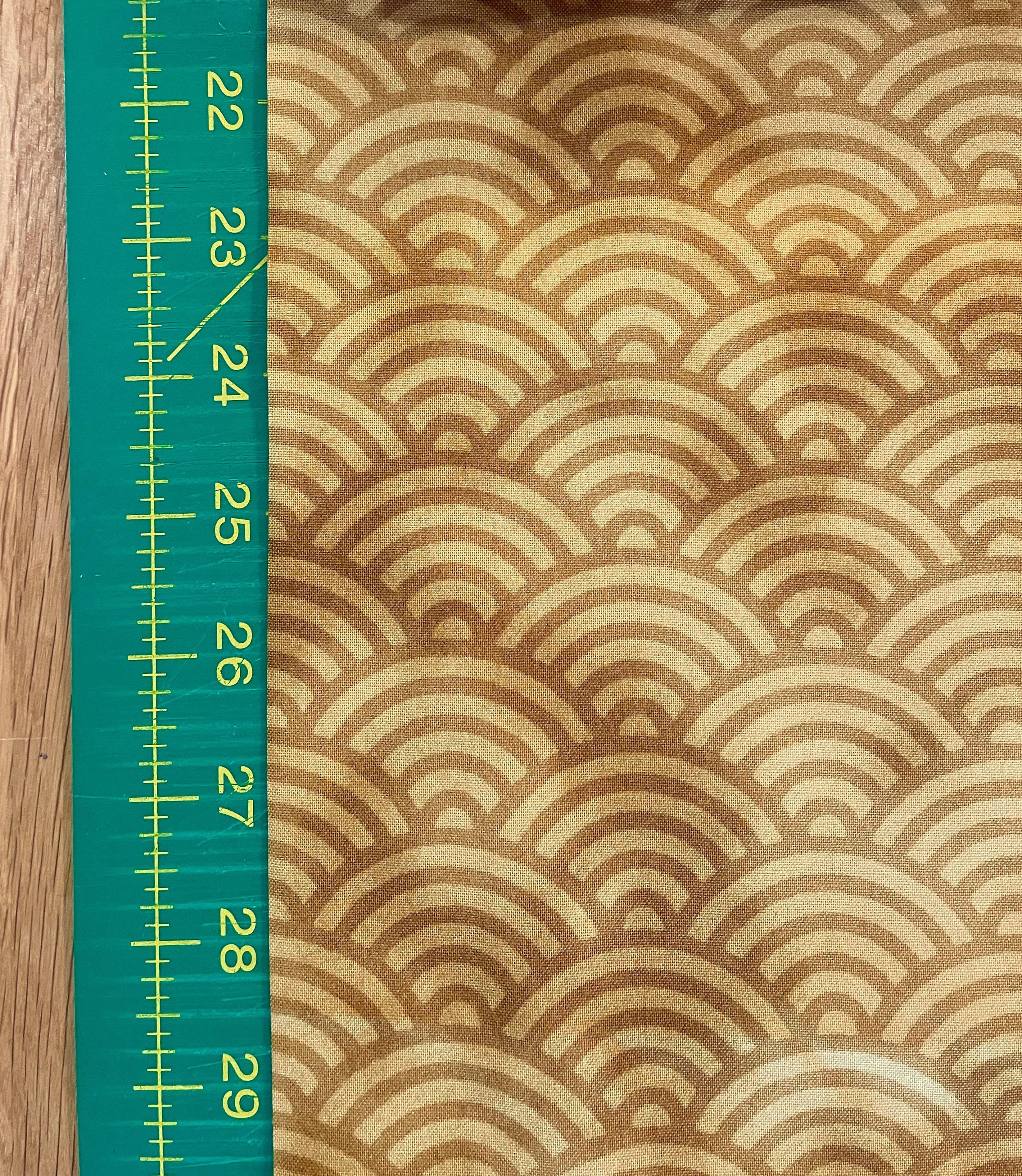Hishiei Japanese cotton Large Scale Waves - yellow