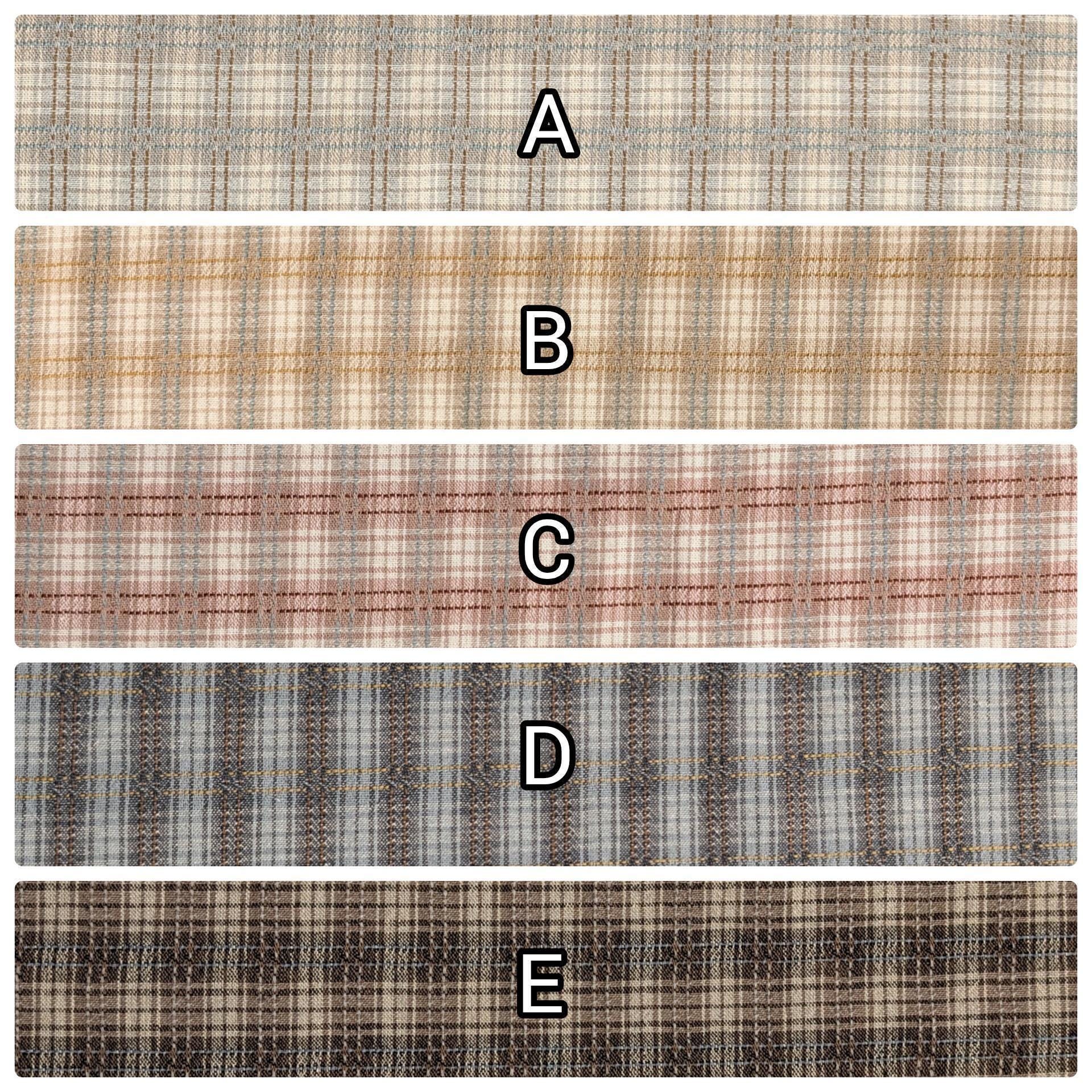 Textile Pantry - Junko Matsuda Yarn Dyed Plaid Cotton Fabric - Blue and Gray