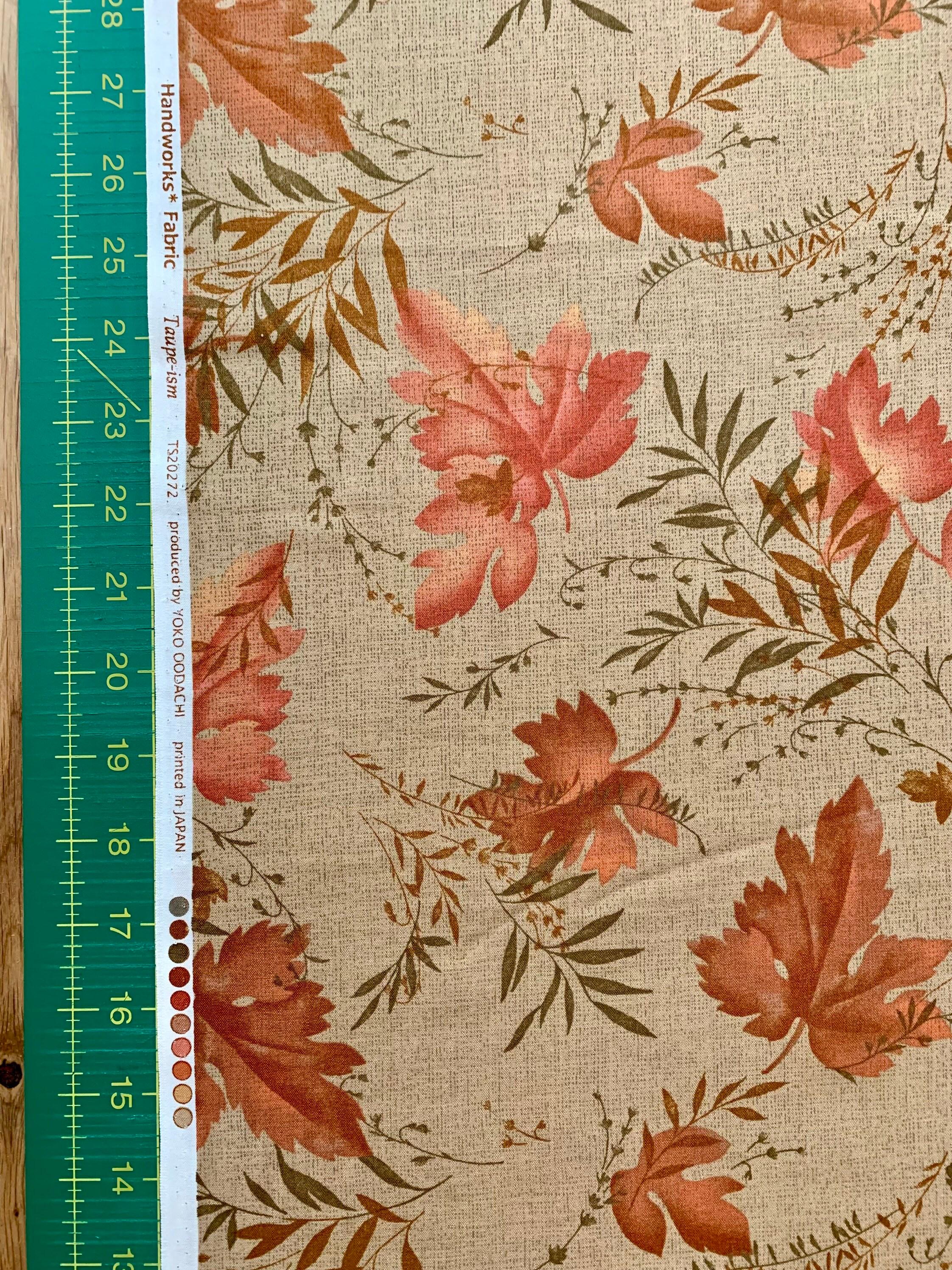 Vancet - Autumn Leaf Taupe-Ism Printed Cotton Taupe - Orange