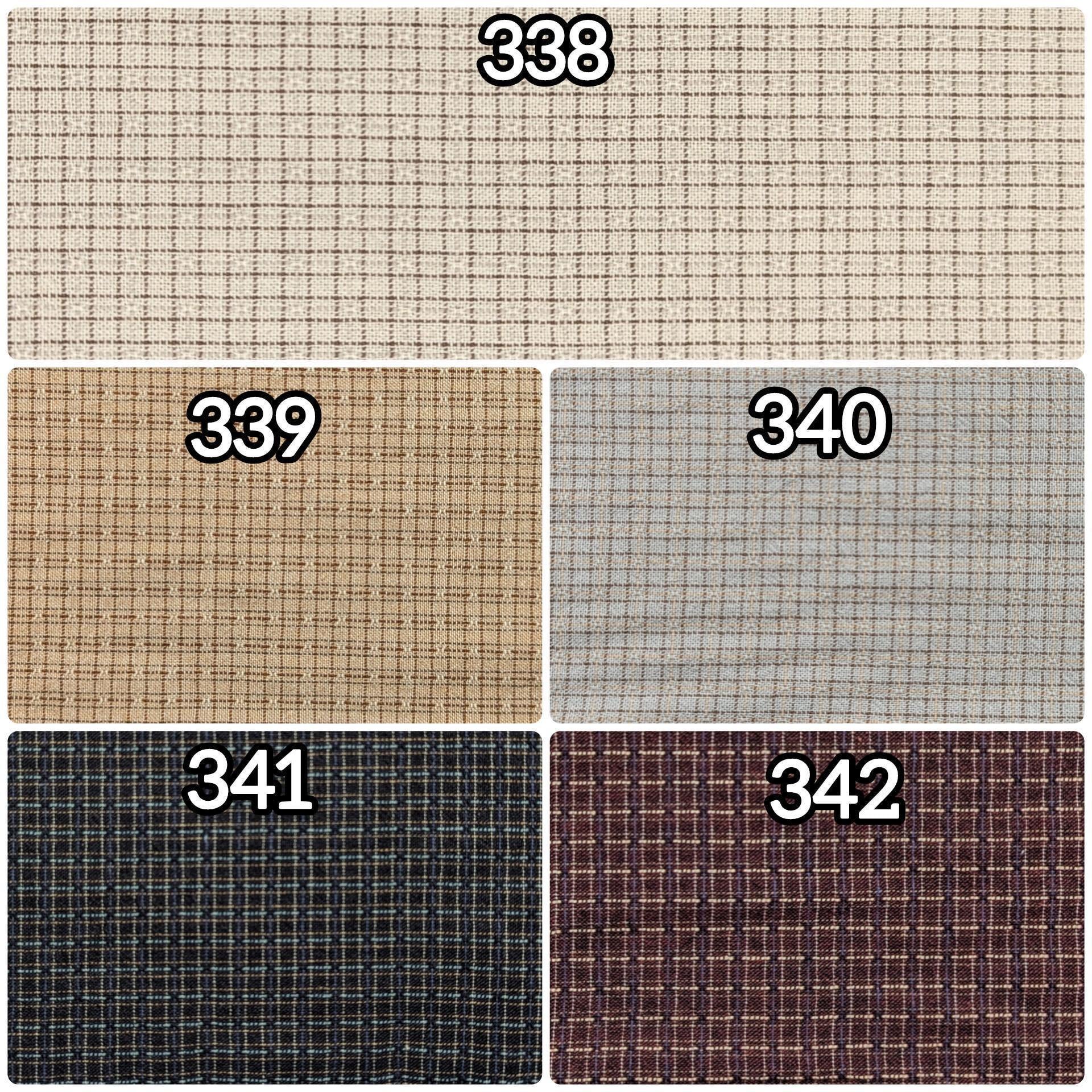 MYD - Yarn Dyed Grid Cotton Fabric - Khaki and Brown
