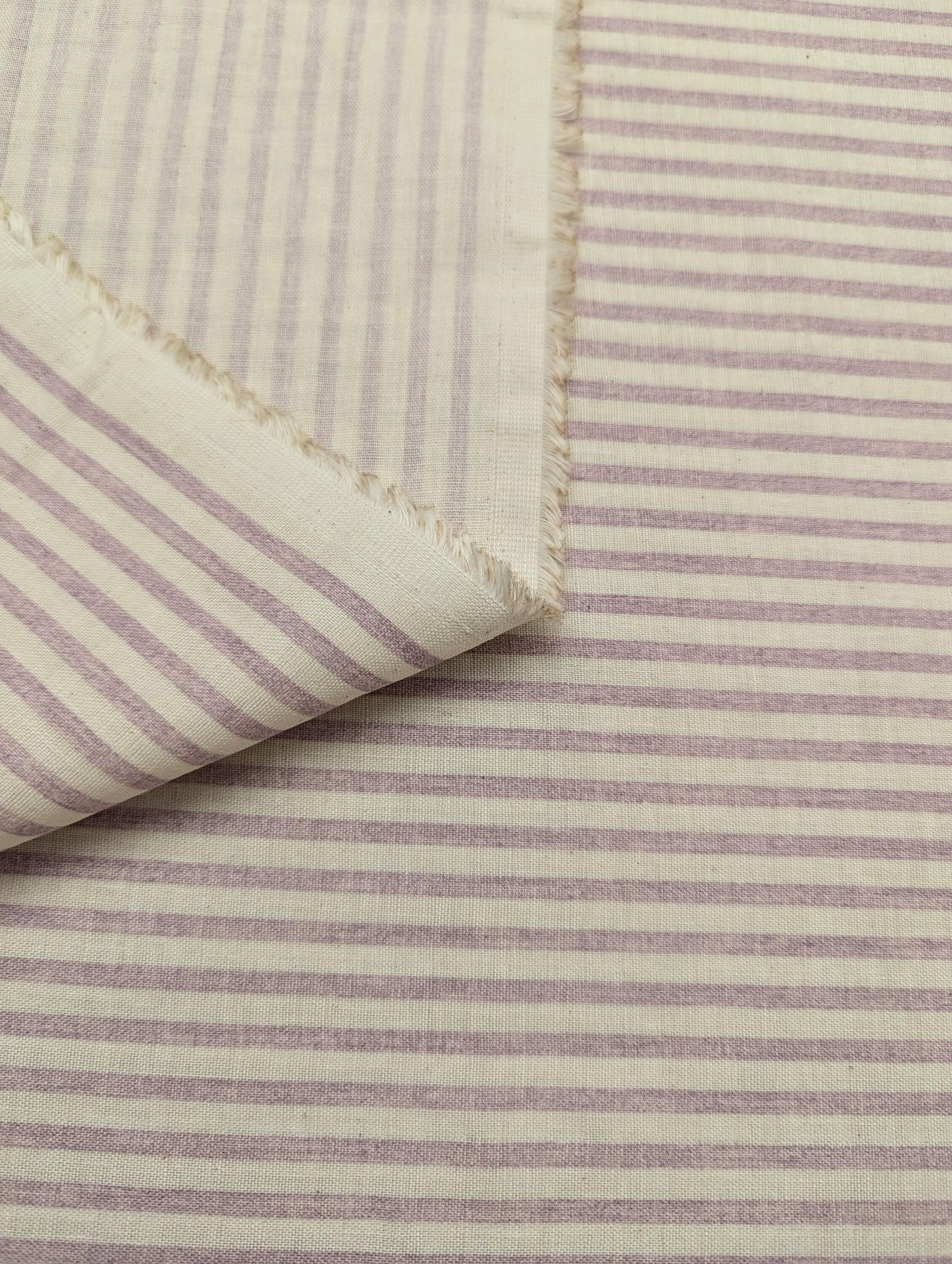 Sevenberry - Striped Cotton Double Gauze Fabric - Purple