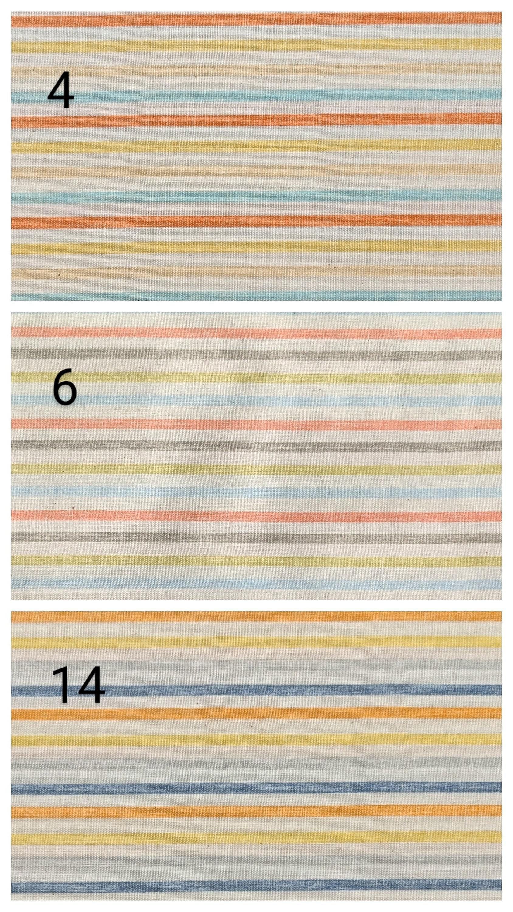 Sevenberry - Striped Cotton Double Gauze - Red Green Gray Blue