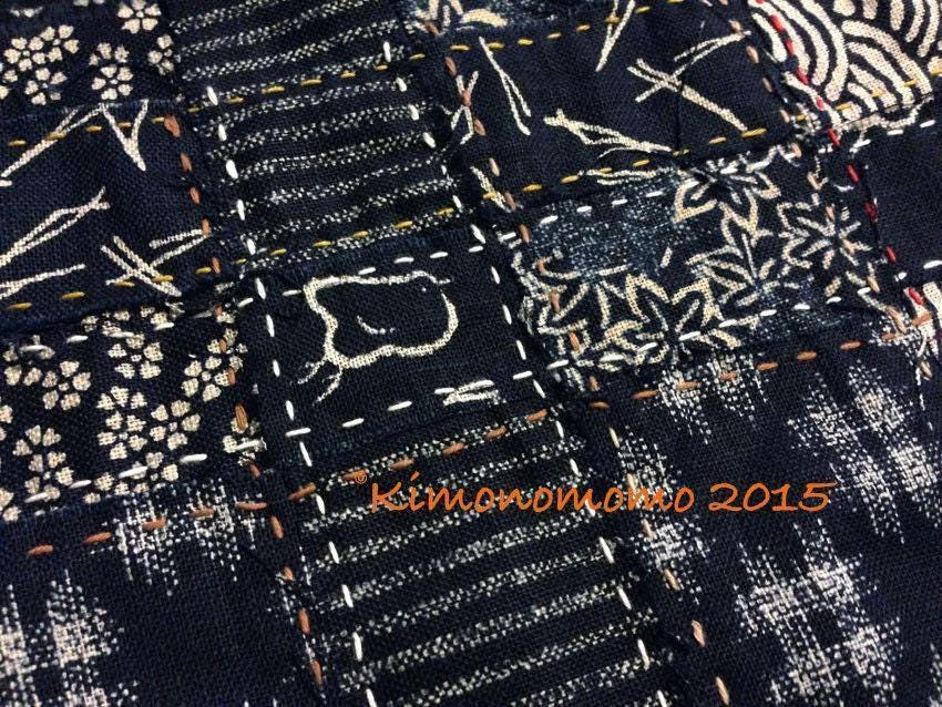 Sevenberry - Rustic Roses Homespun Cotton Fabric - Navy Indigo Navy Blue
