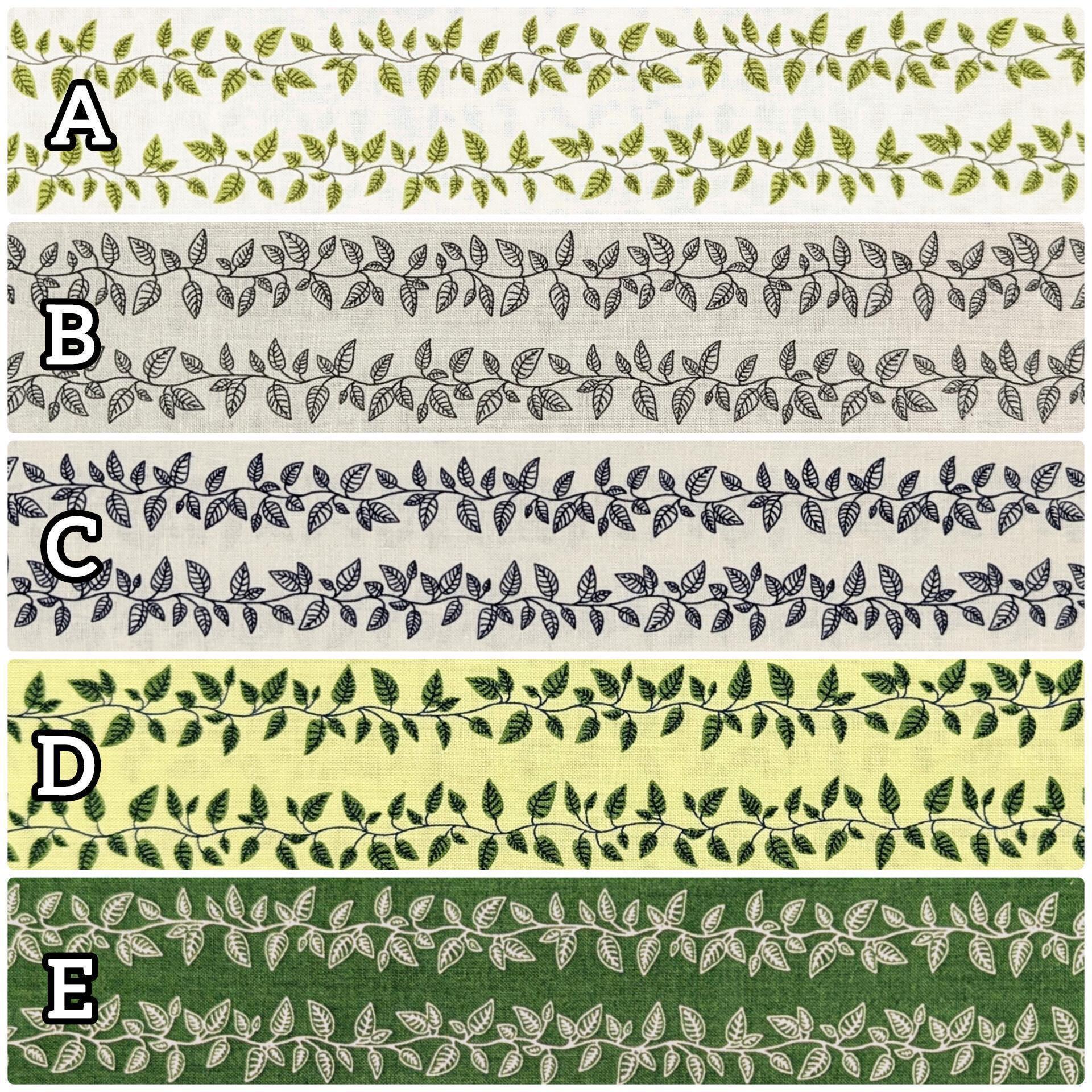 Cosmo - Vining Leaves Cotton Sheeting - White & Blue