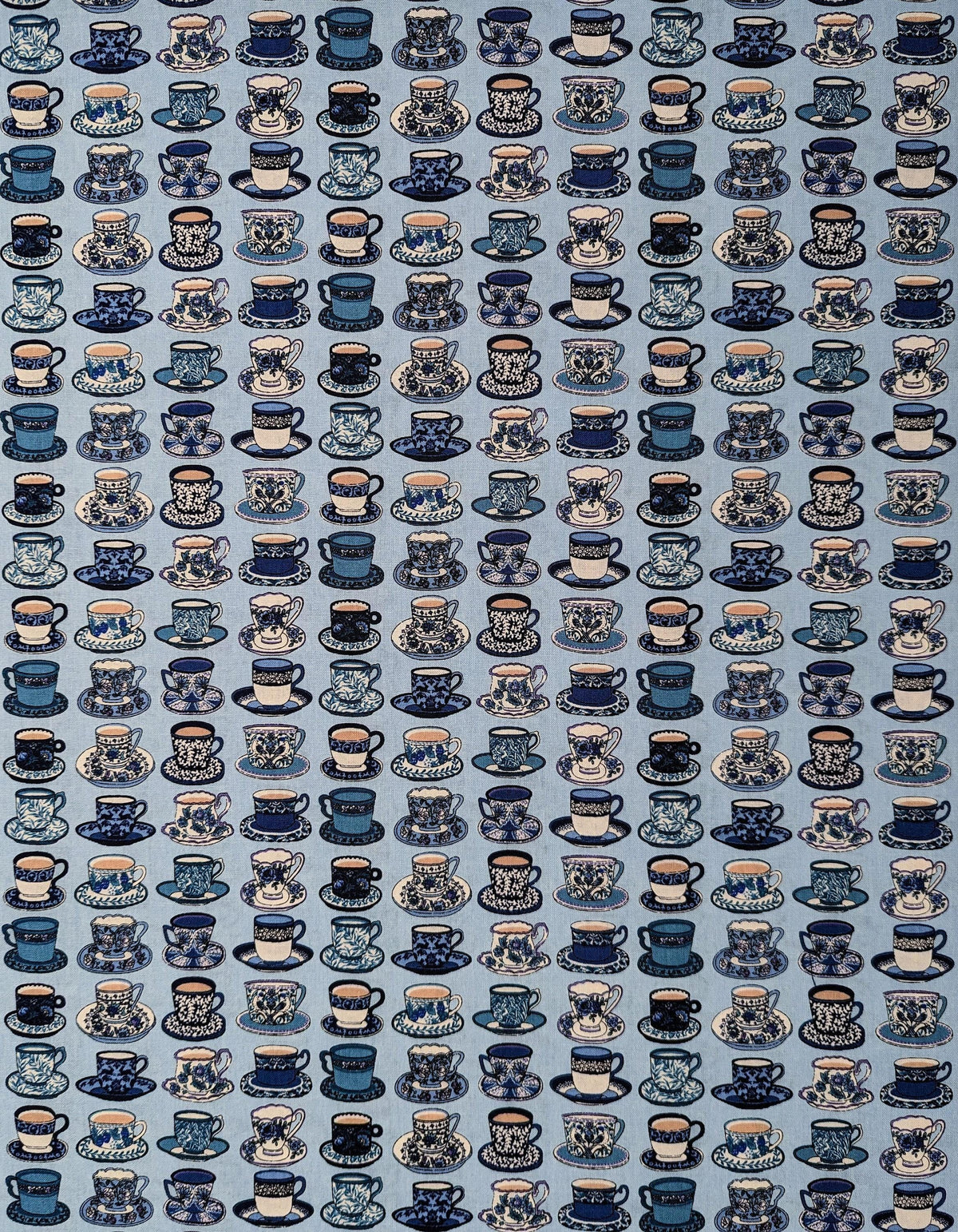 Senyo - Afternoon Tea Cotton Fabric - Blue