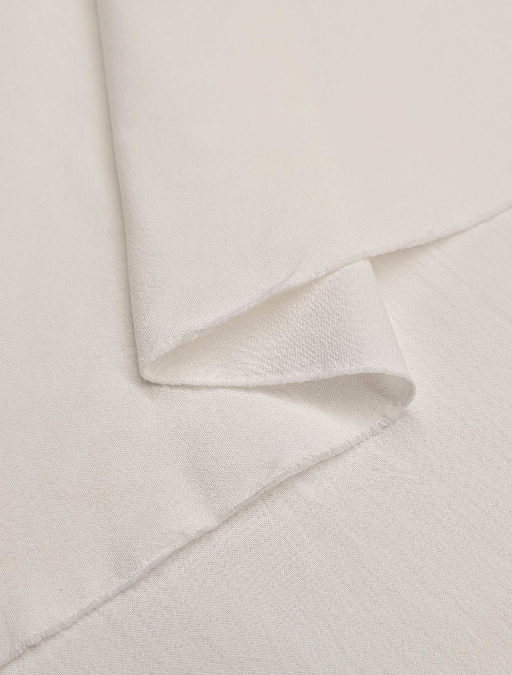 Cosmo - Cotton/Linen Canvas Fabric - Bright White