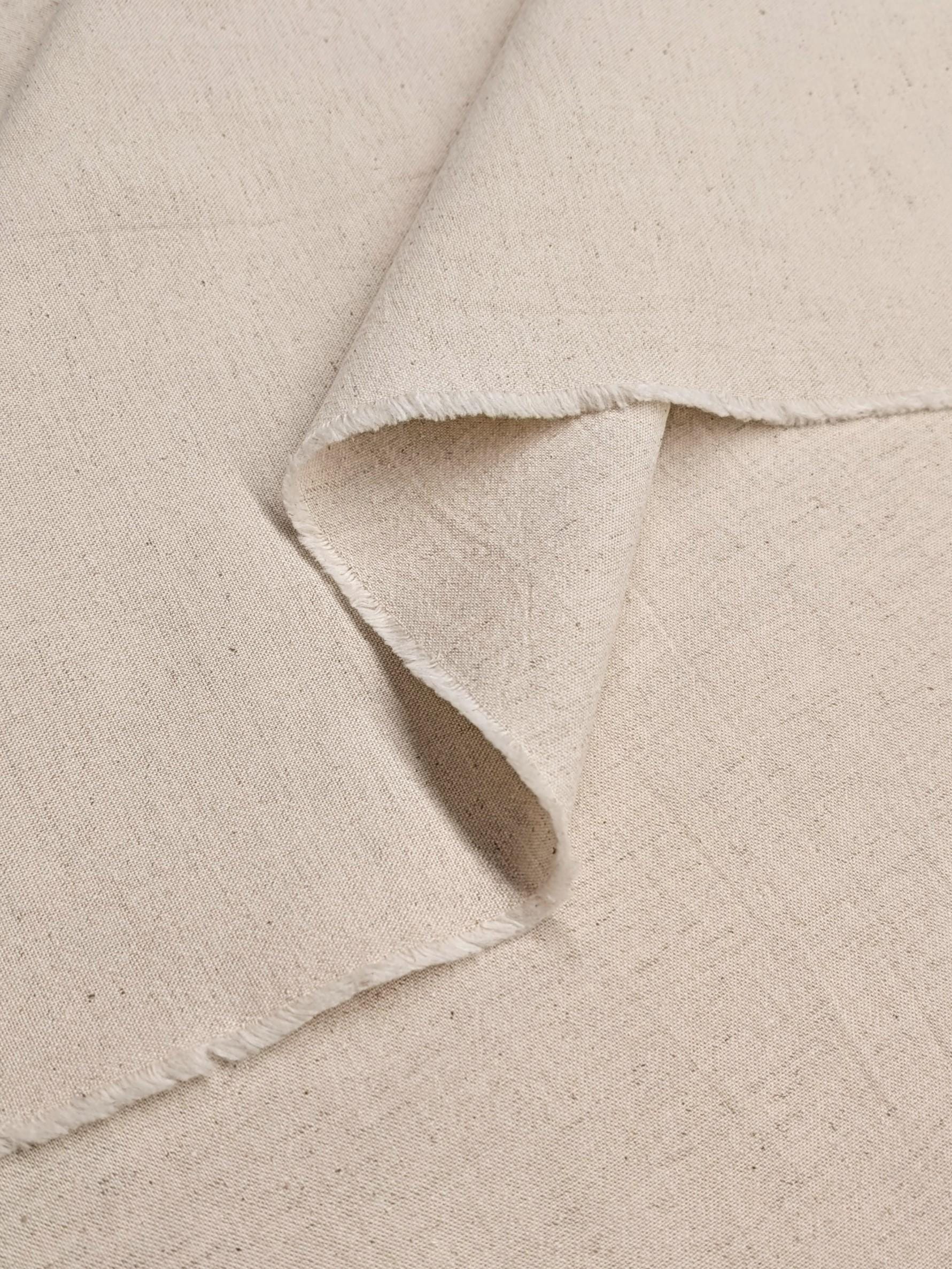Cosmo - Flax Cotton/Linen Canvas Fabric - Natural