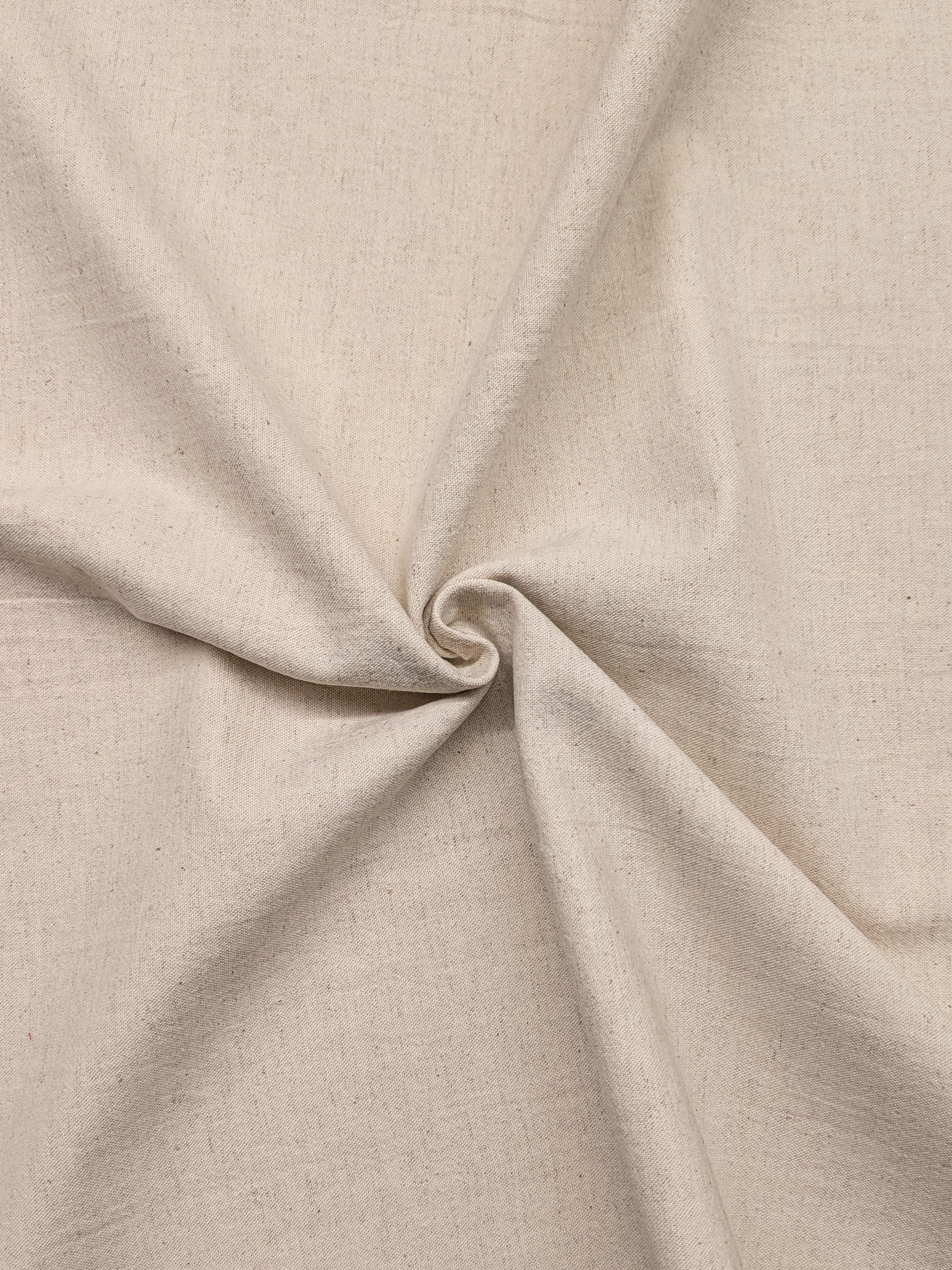 Cosmo - Flax Cotton/Linen Canvas Fabric - Natural