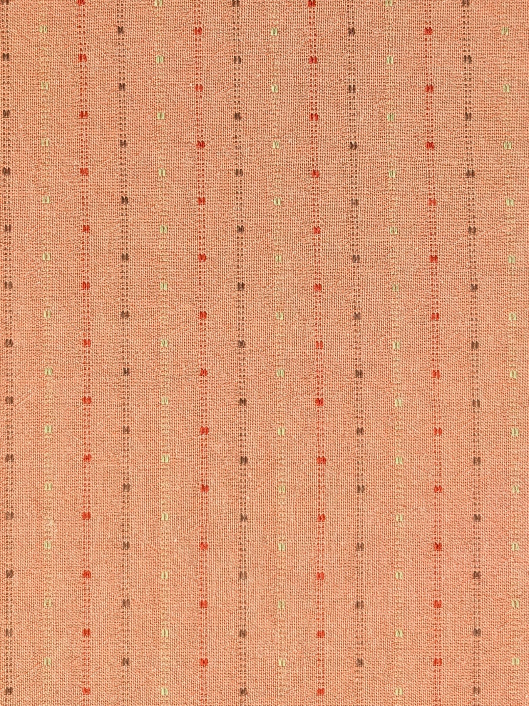 Textile Pantry - Lined Yarn Dyed Cotton Taupe Fabric - Pink