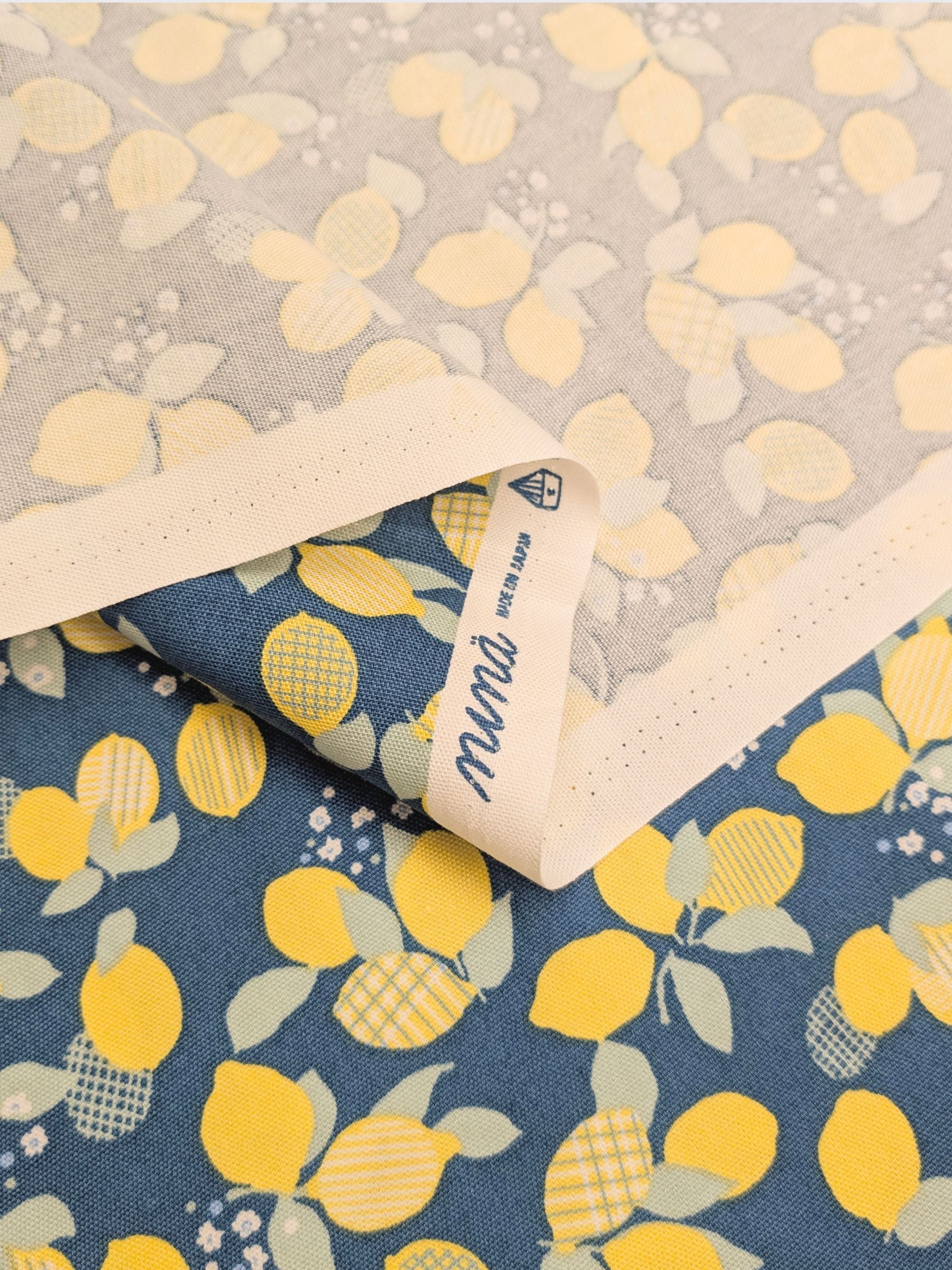 Koizumi - Lemon Bunches Cotton Oxford Fabric - Teal