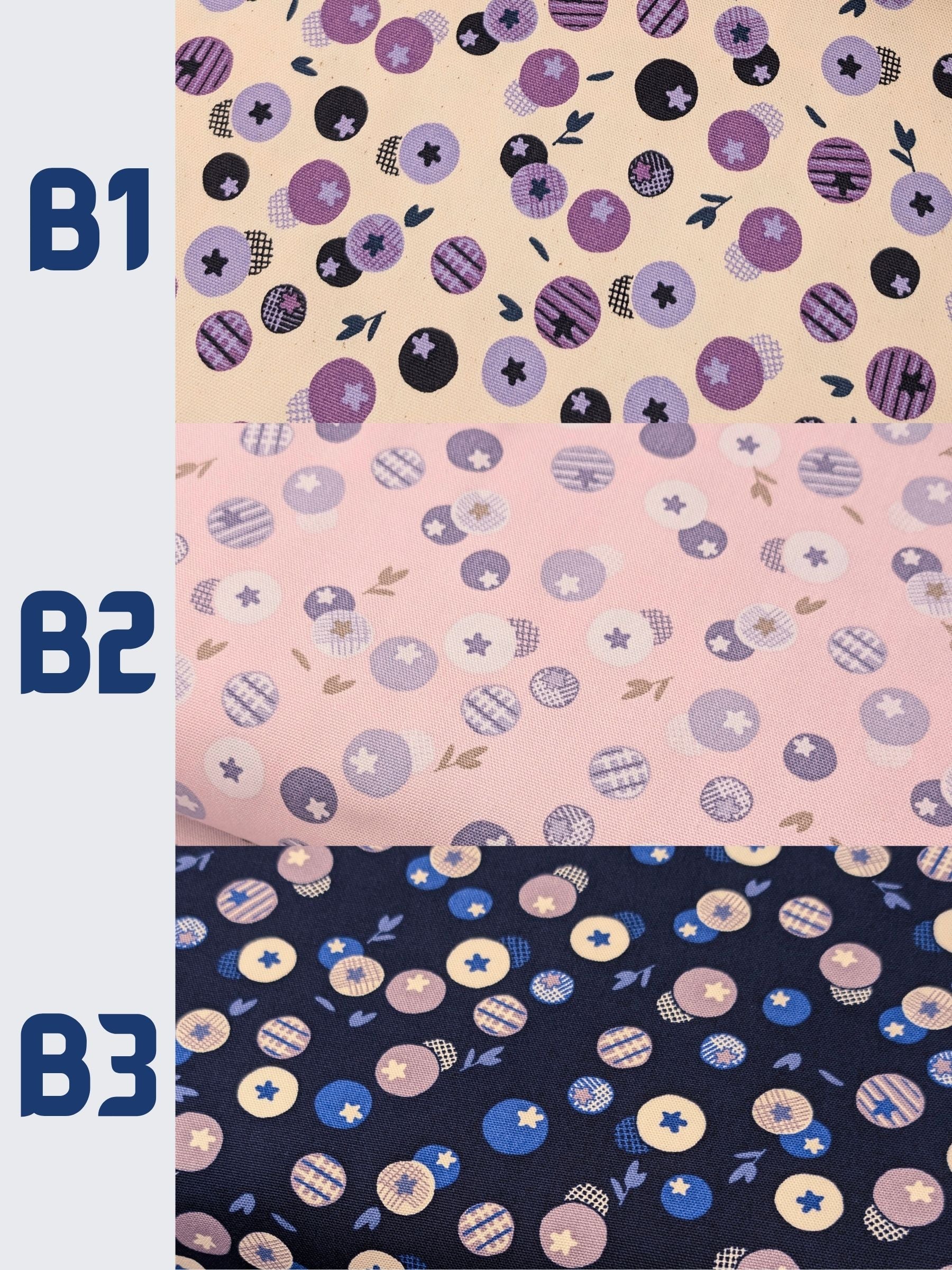 Koizumi - Summer Blueberries Cotton Oxford Fabric - Navy Blue