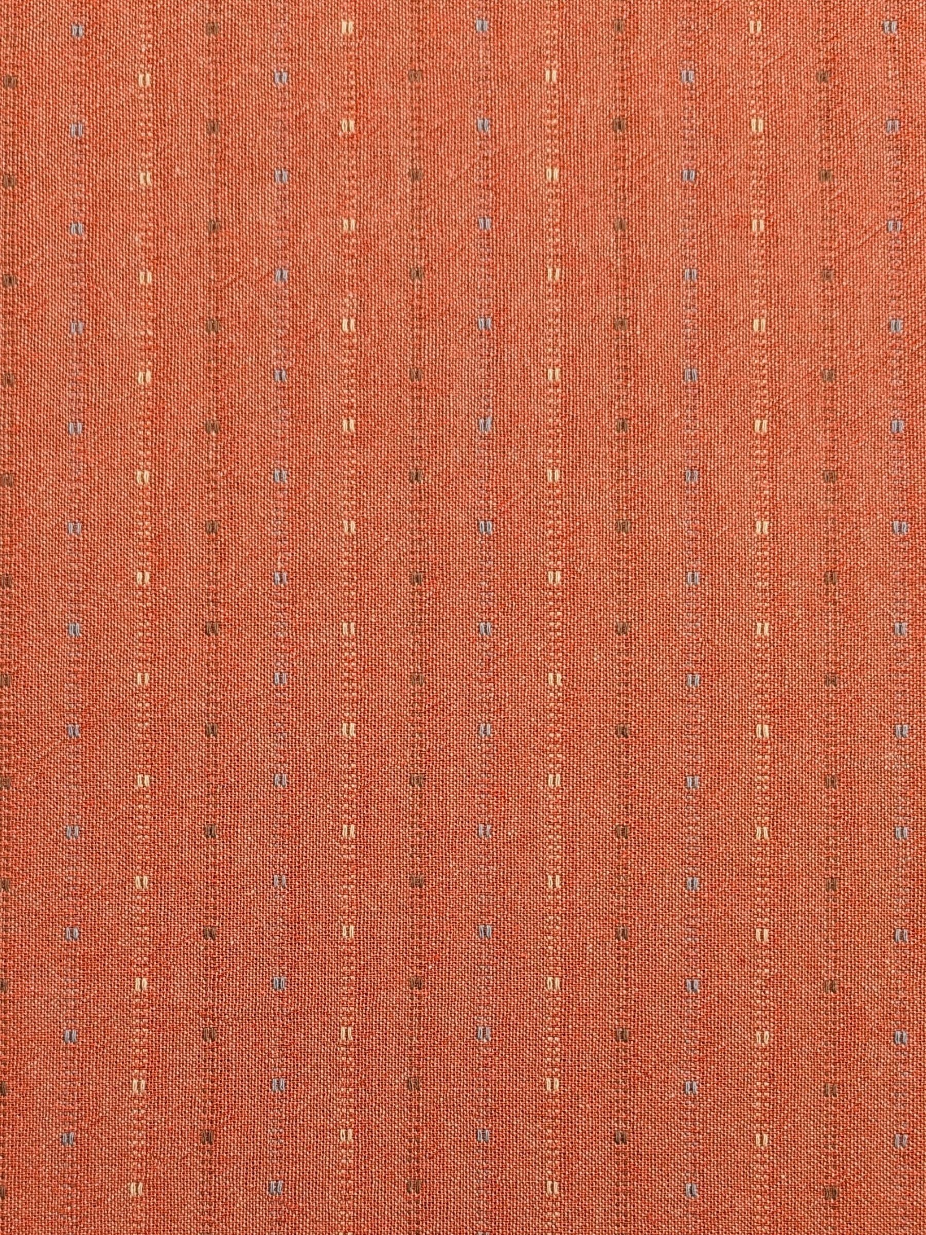 Textile Pantry - Lined Yarn Dyed Cotton Taupe Fabric - Red