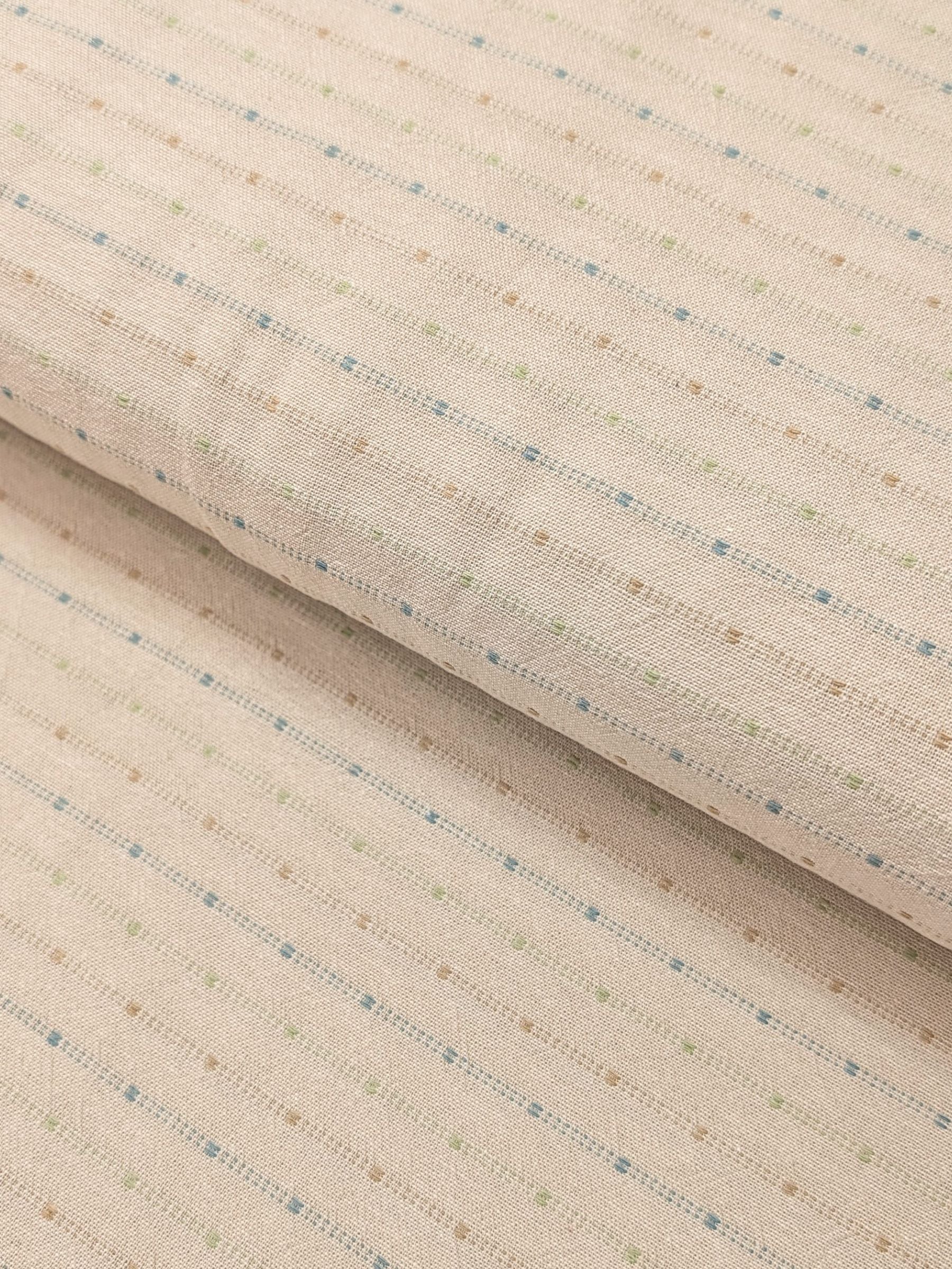 Textile Pantry - Lined Yarn Dyed Cotton Taupe Fabric - Beige