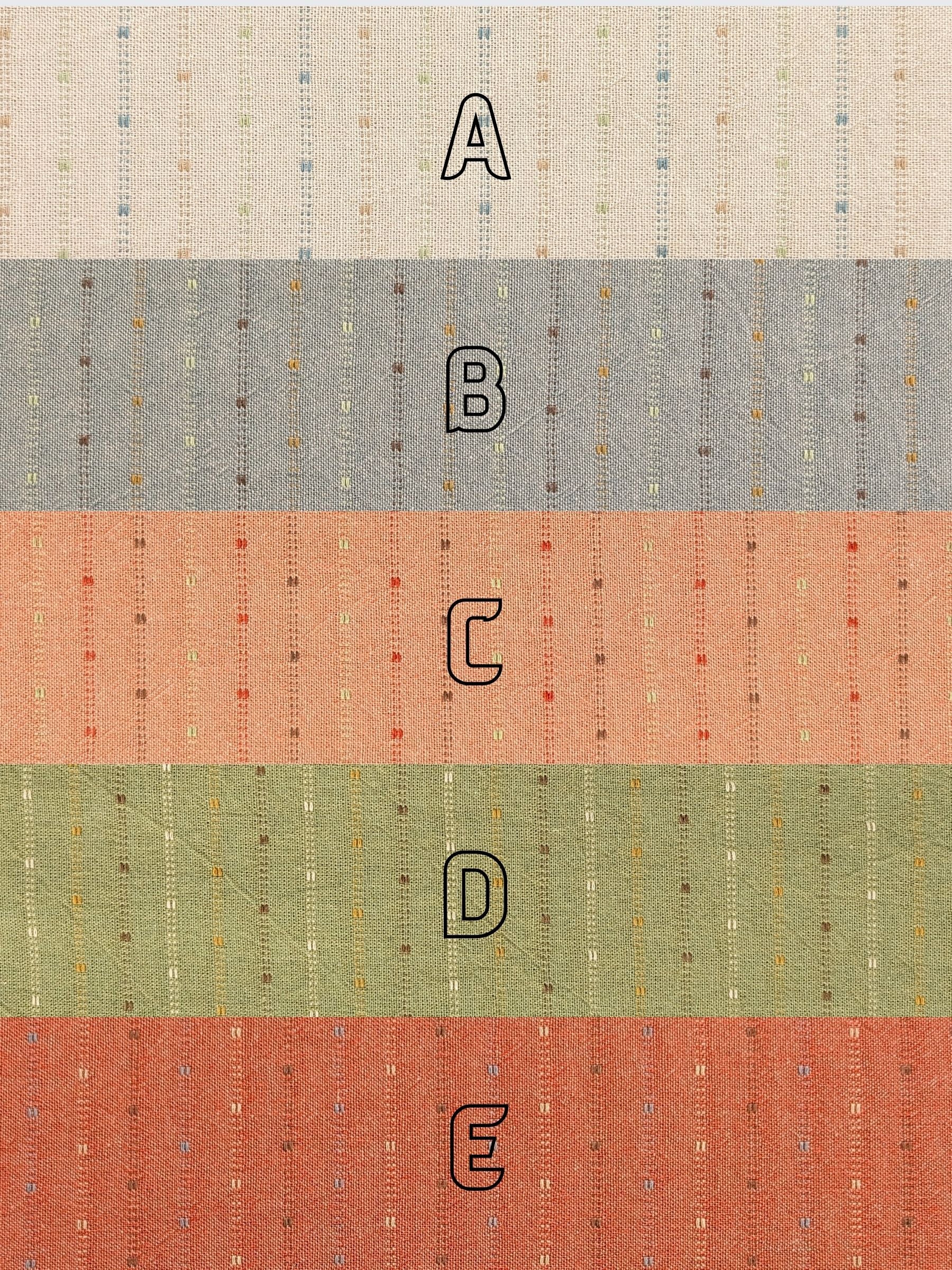 Textile Pantry - Lined Yarn Dyed Cotton Taupe Fabric - Pink