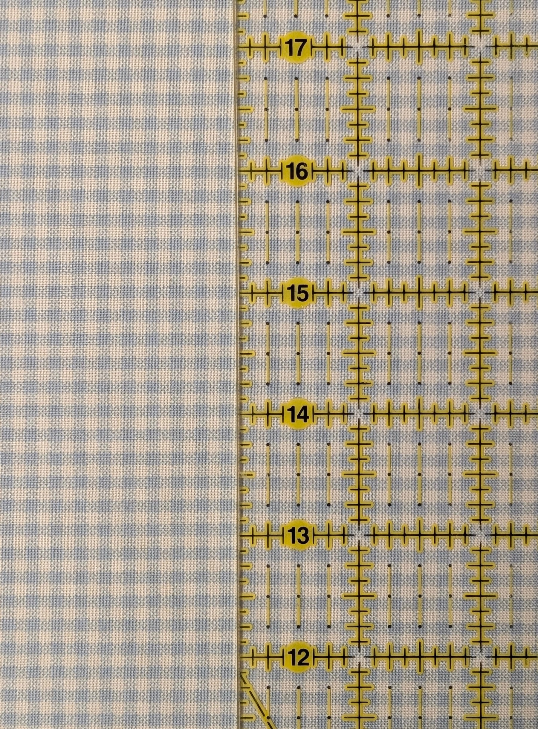 Yuwa - Small Scale Printed Gingham Shirting Cotton Fabric - Blue