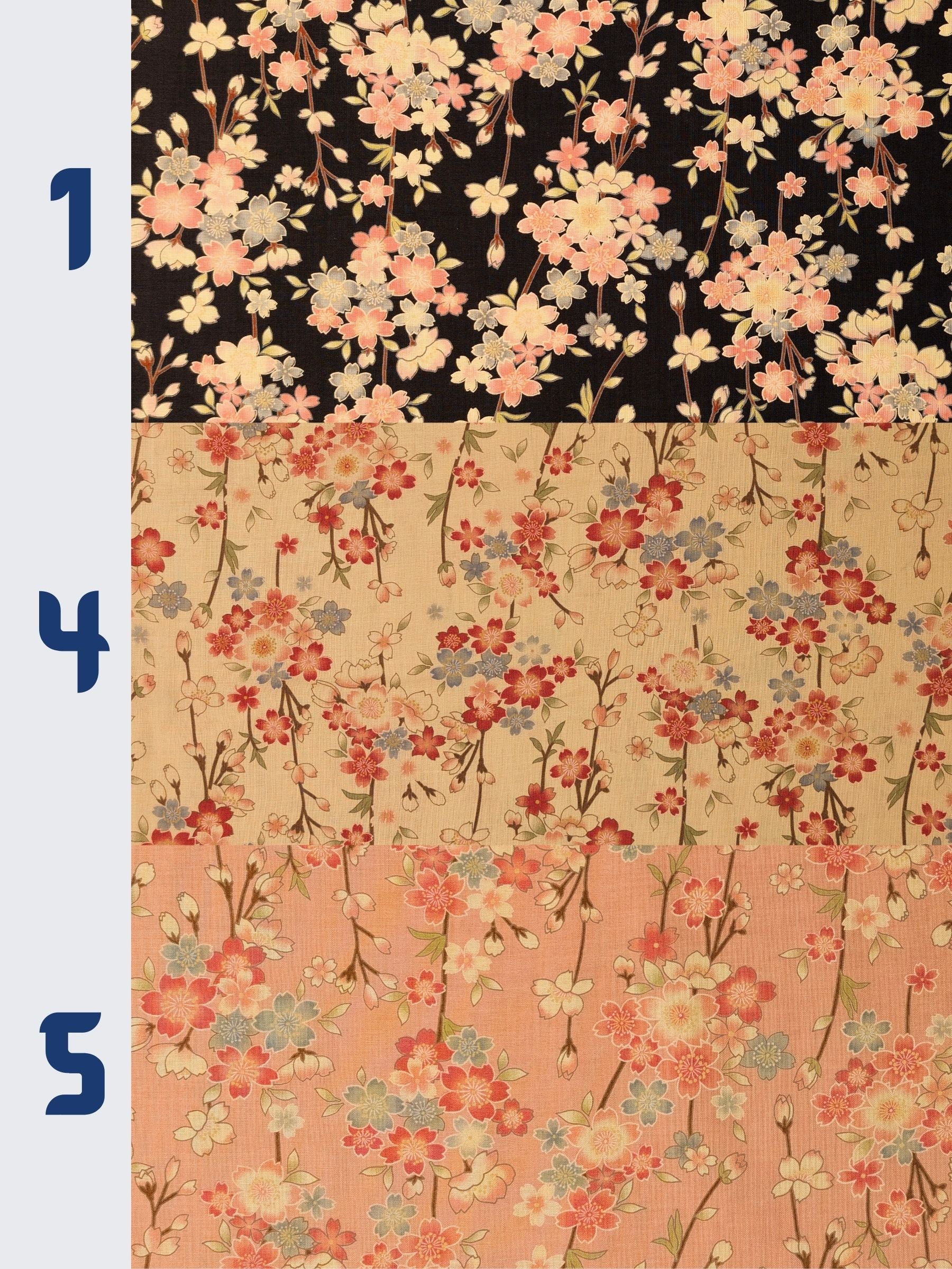 Sevenberry - Sepia Cherry Blossoms Cotton Shirting Fabric - Black