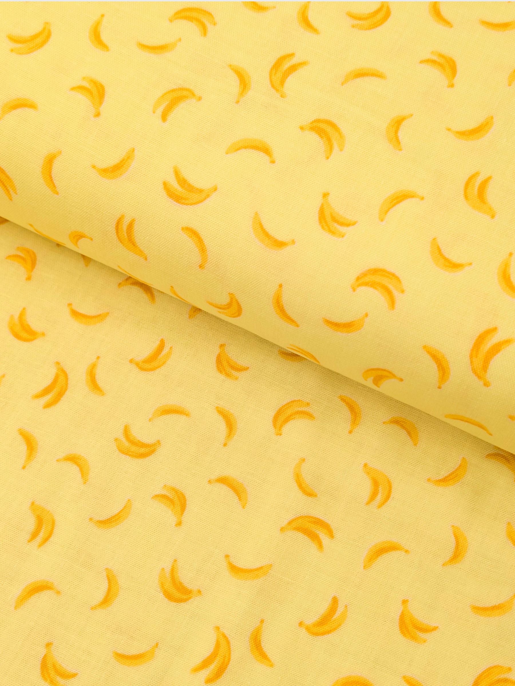 Sevenberry - Little Bananas Cotton Double Gauze Fabric - Yellow