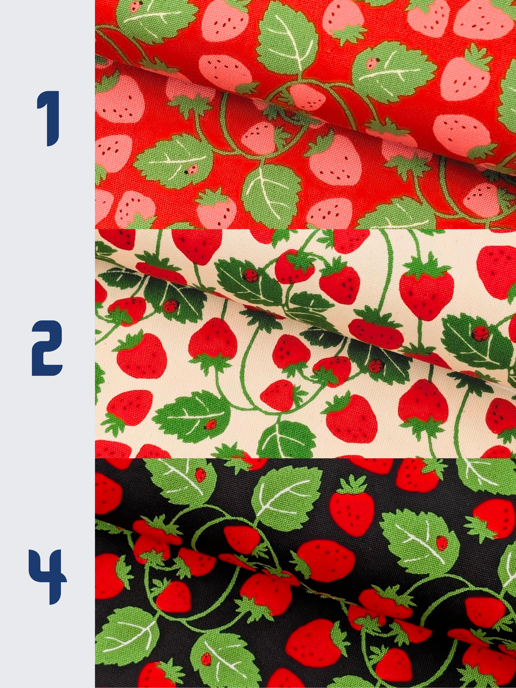Sevenberry - Vining Strawberries Oxford Canvas Cotton Fabric - Pink & Red