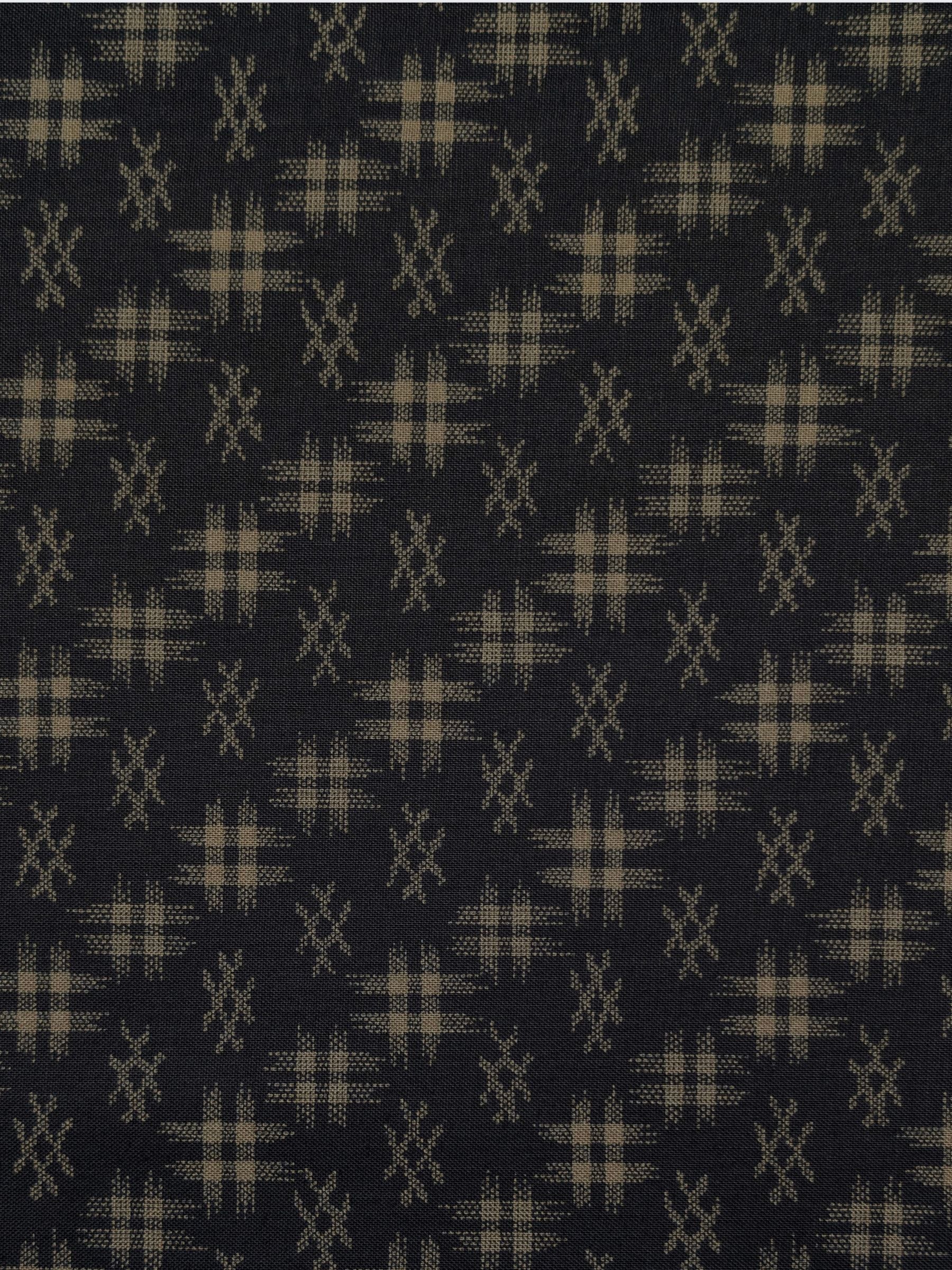 Sevenberry - Water Well (Hashtag Design) Cotton Sheeting Fabric - Navy & Gray