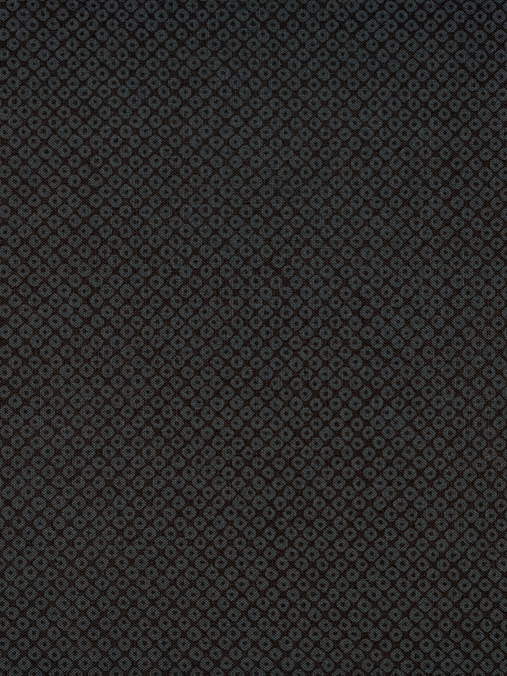 Sevenberry - Kanoko Dots Cotton Sheeting Fabric - Dark Blue and Black REMNANT