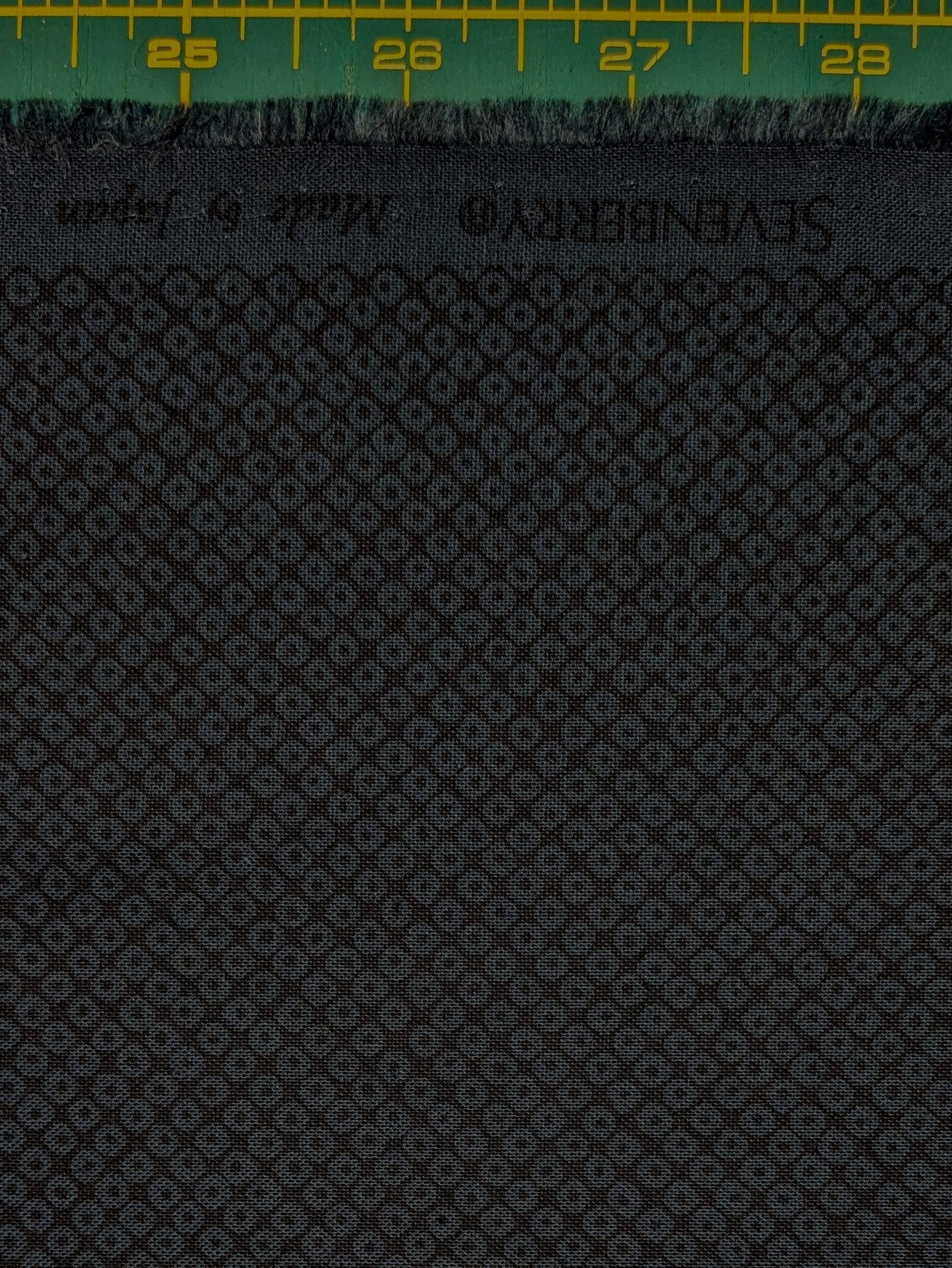 Sevenberry - Kanoko Dots Cotton Sheeting Fabric - Dark Blue and Black REMNANT