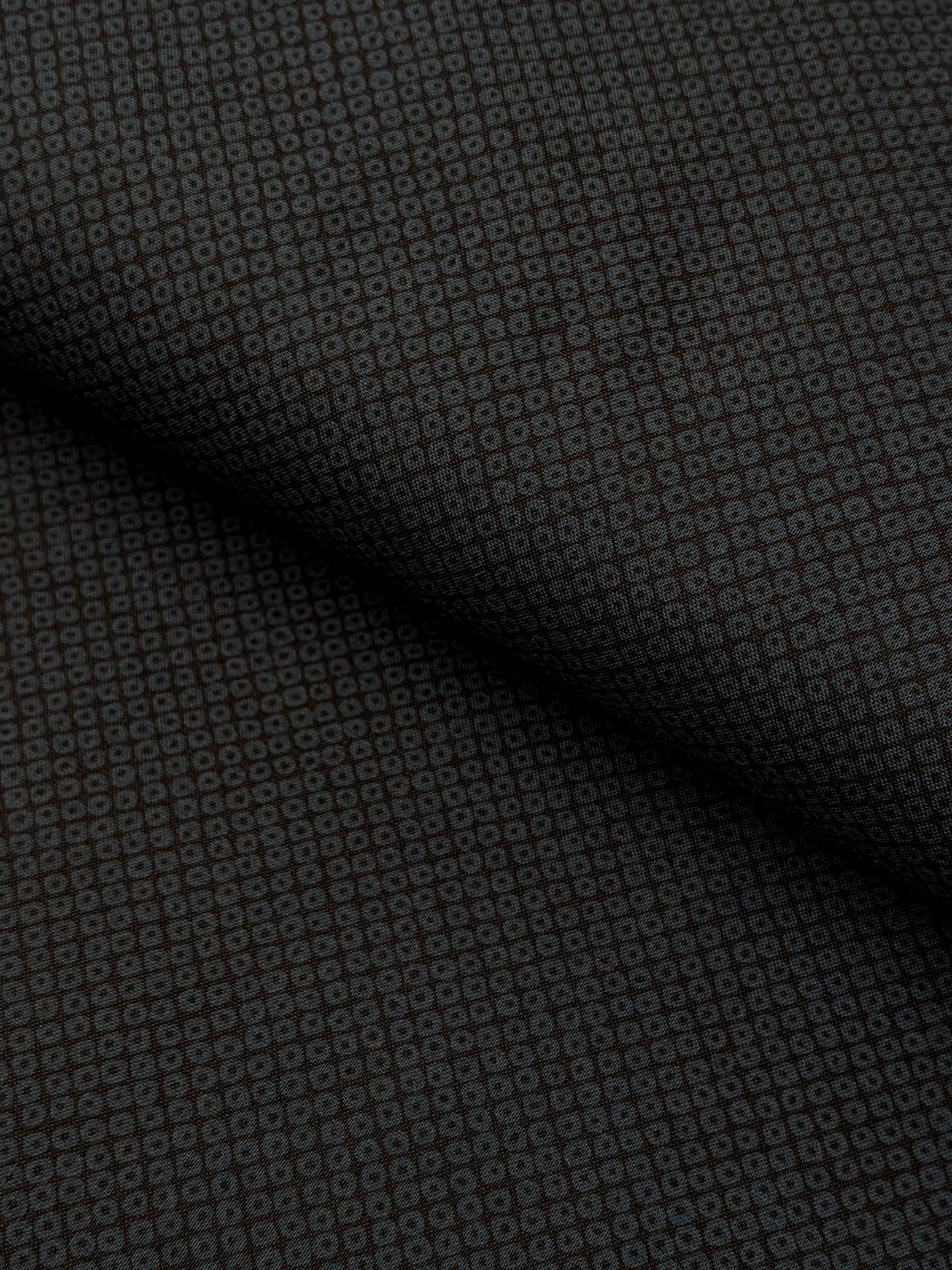 Sevenberry - Kanoko Dots Cotton Sheeting Fabric - Dark Blue and Black REMNANT