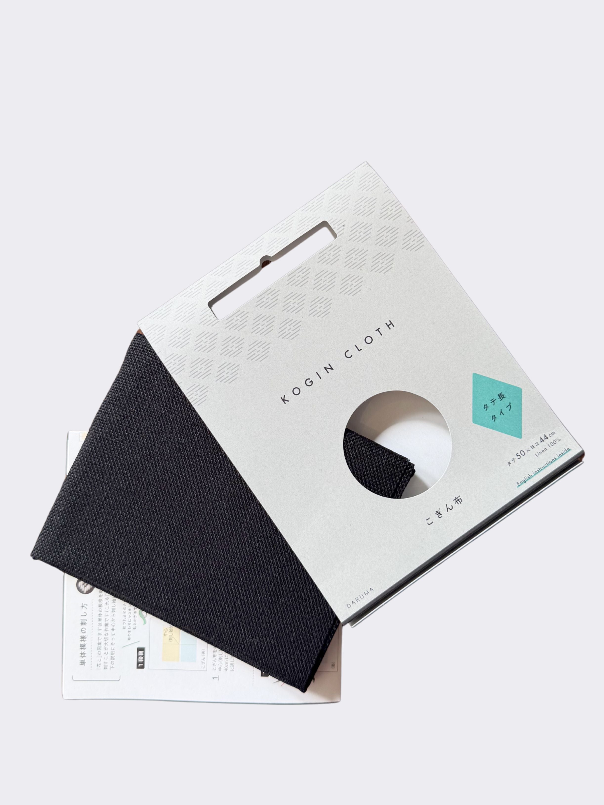 Daruma - Linen Kogin Cloth - Black