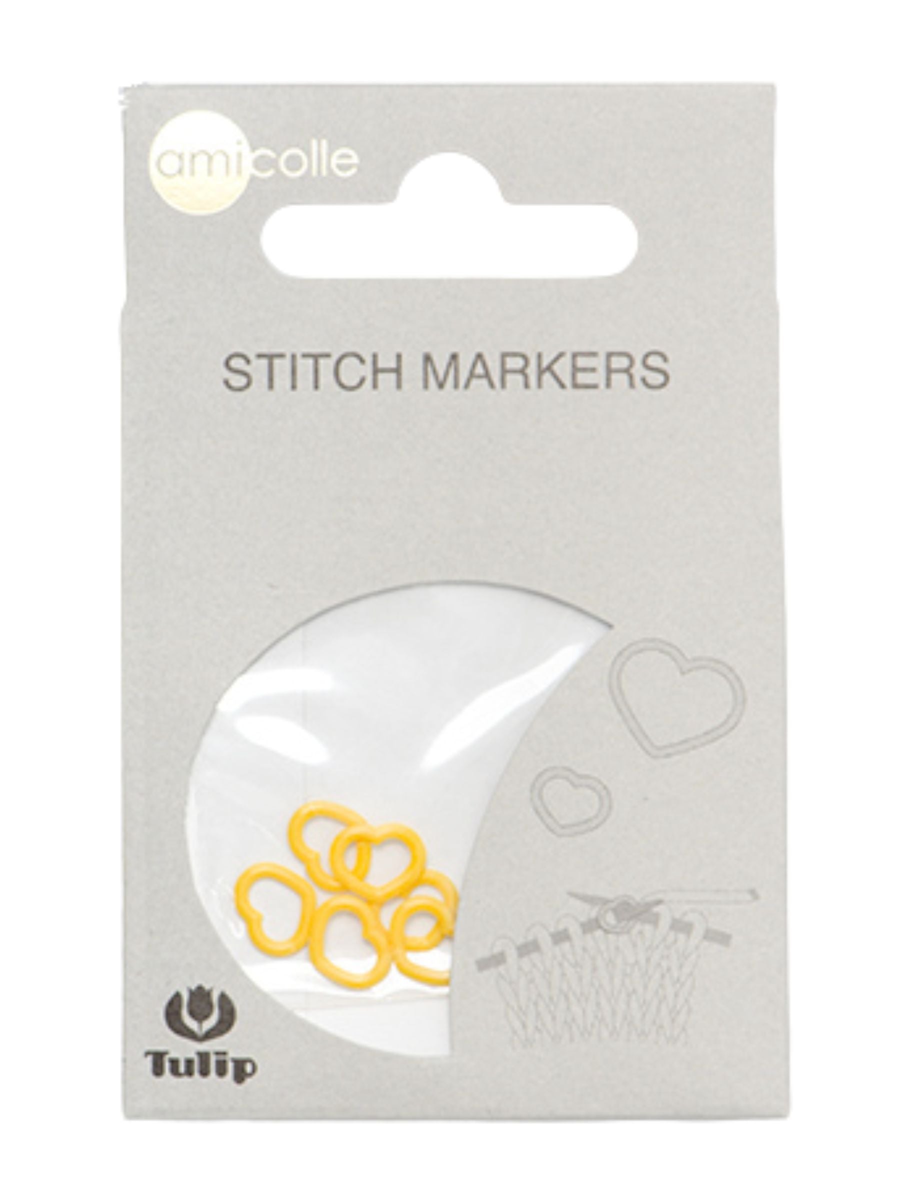 Tulip - Small "Heart" Stitch Markers Amicolle Knitting Accessories