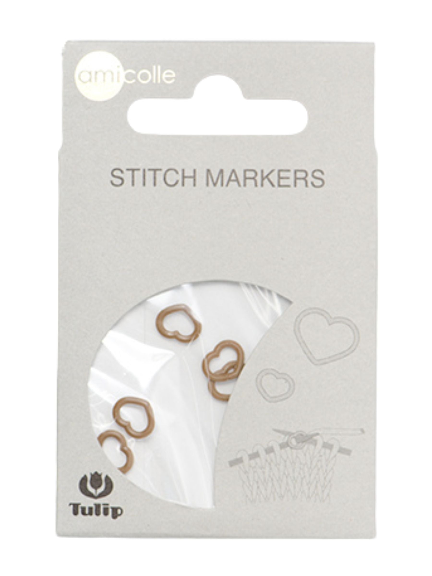 Tulip - Small "Heart" Stitch Markers Amicolle Knitting Accessories