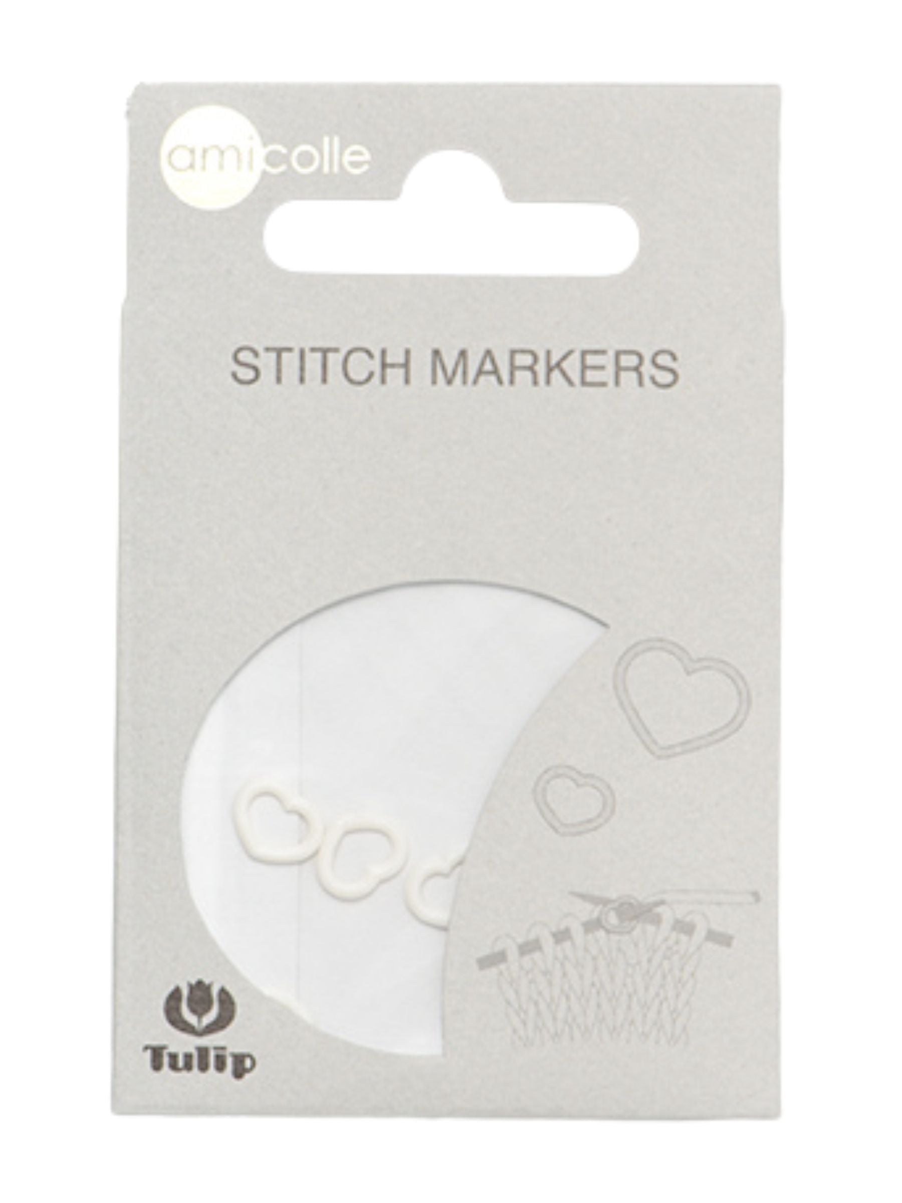 Tulip - Small "Heart" Stitch Markers Amicolle Knitting Accessories