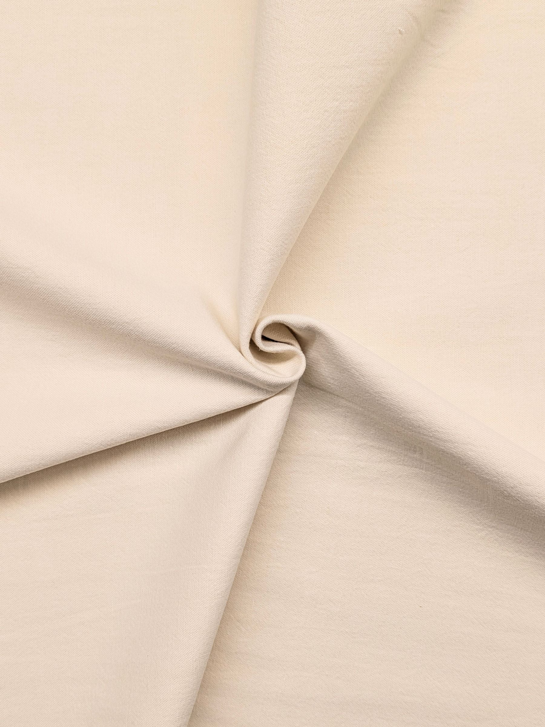 Cosmo - Cotton/Linen Canvas Fabric - Warm White
