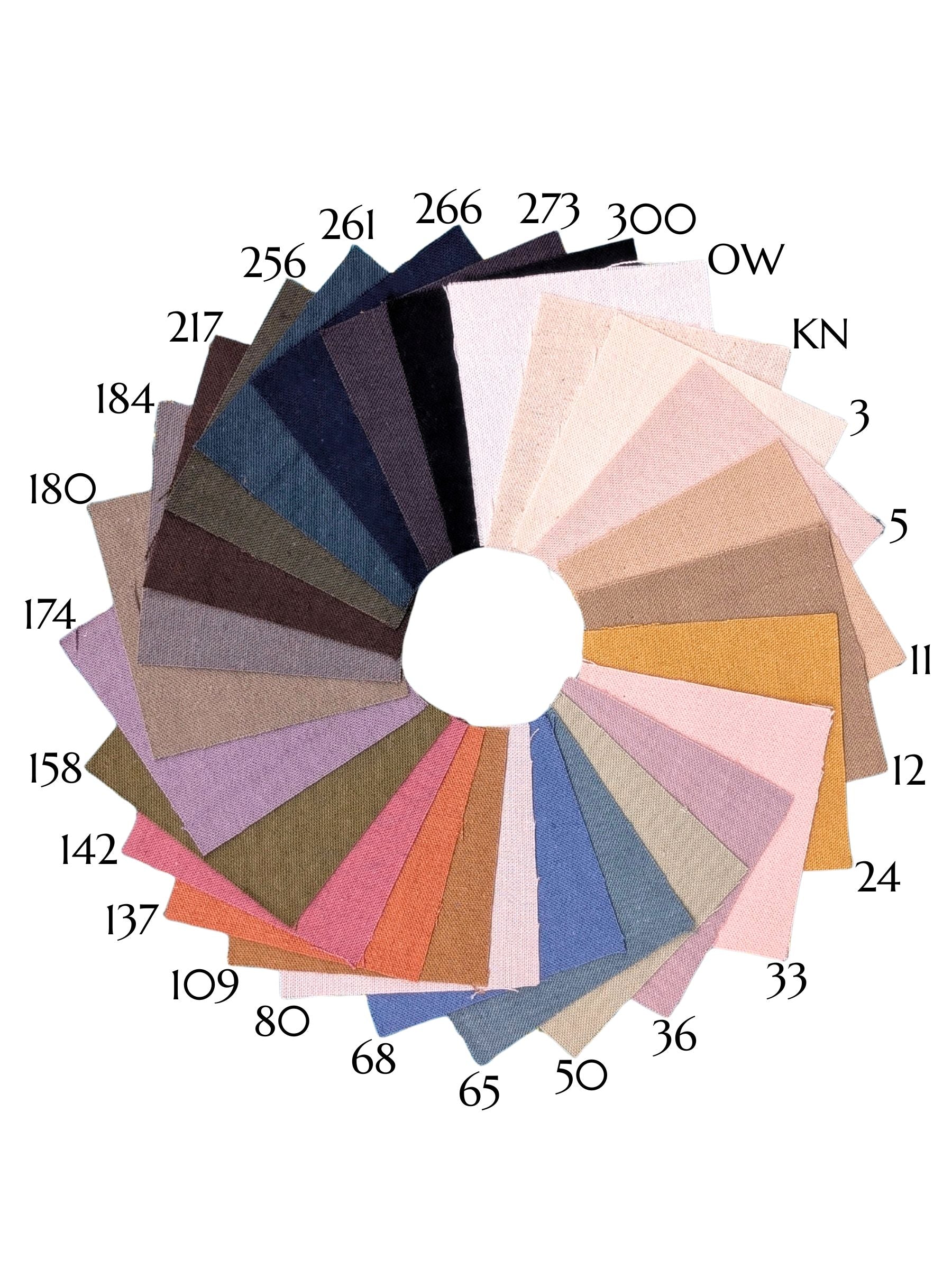 Cosmo - SWATCHES 26-Piece Cotton/Linen Blend Fabric - Solids