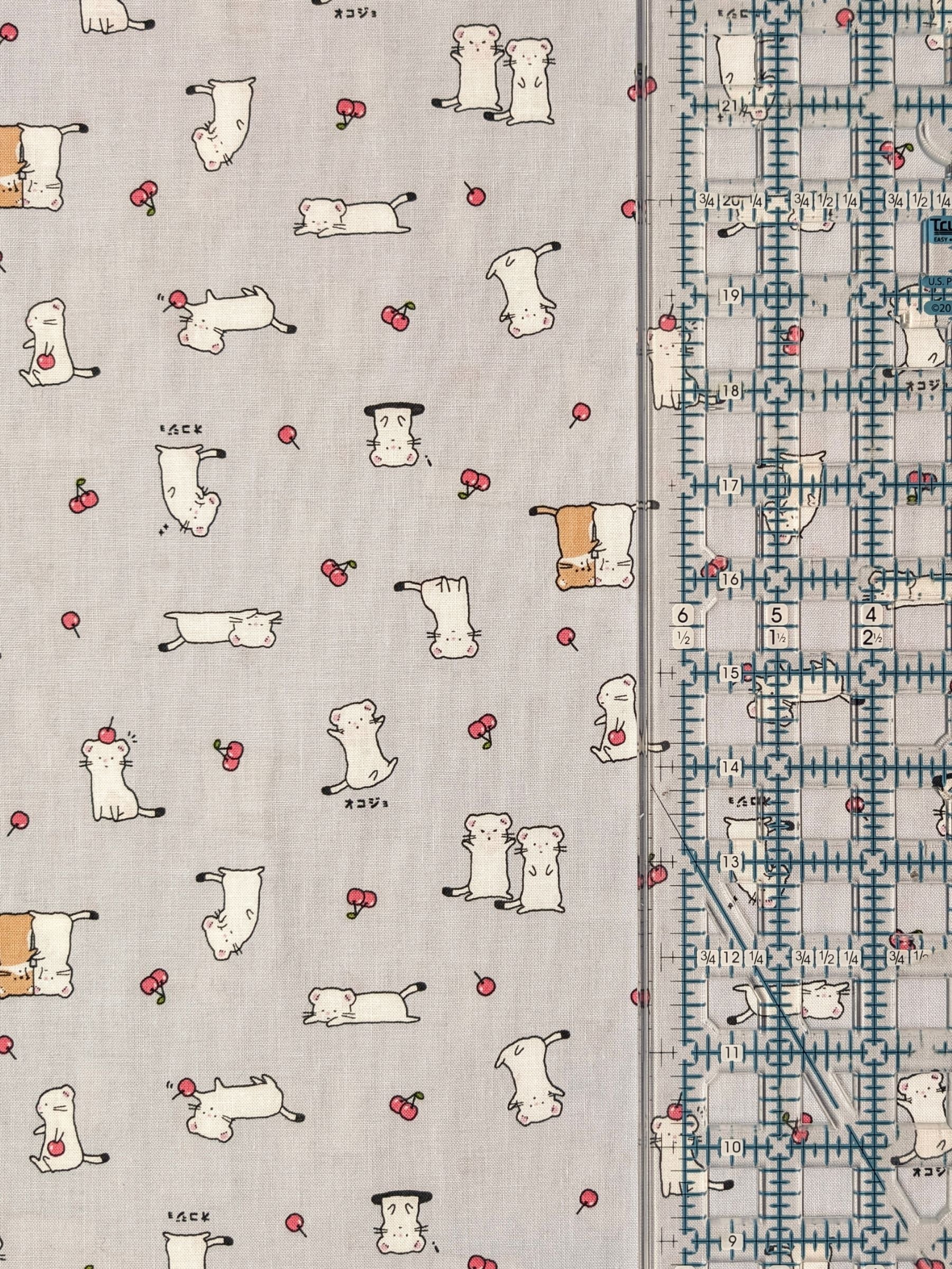 Cosmo - Cutie Stoat Cotton Sheeting Fabric - Gray