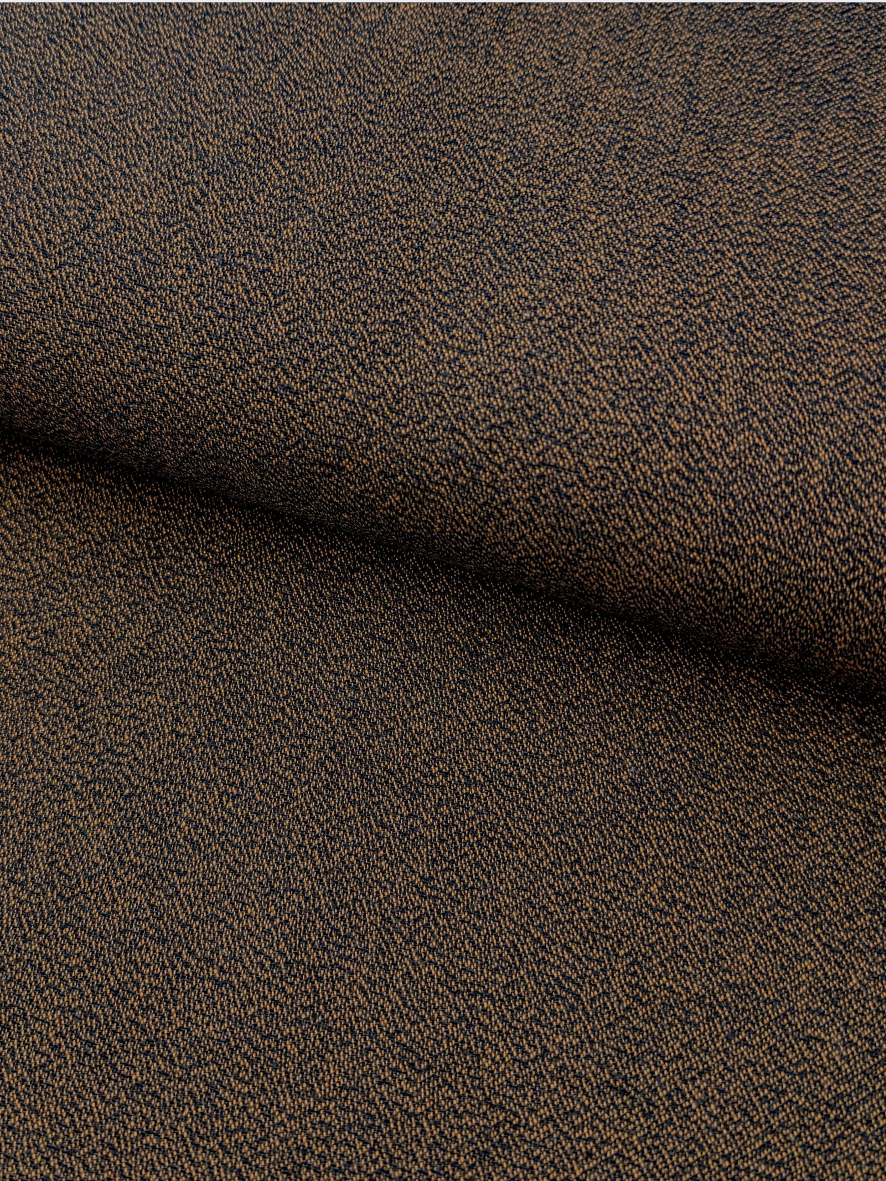 Cosmo - Heathered Yarn Dyed Cotton Fabric - Dark Brown