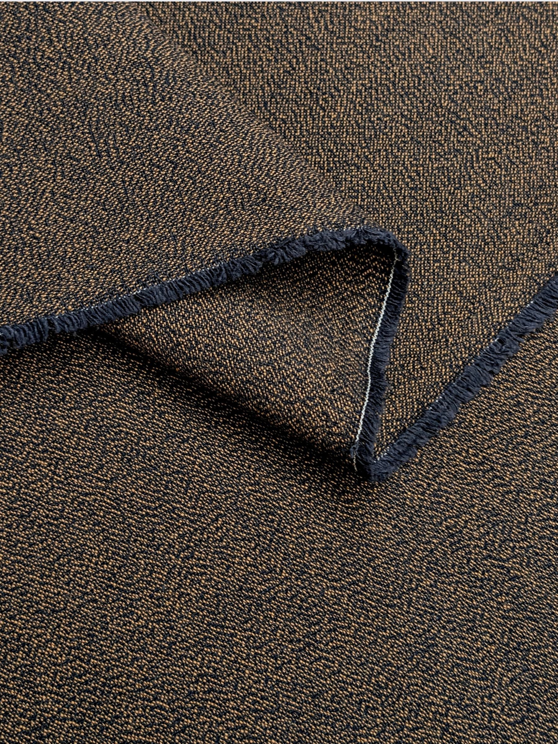 Cosmo - Heathered Yarn Dyed Cotton Fabric - Dark Brown