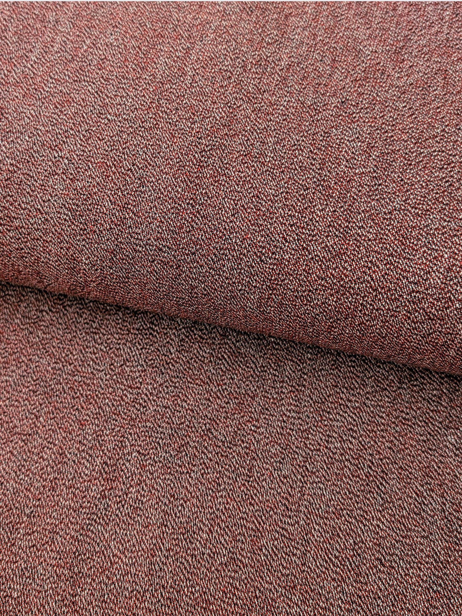 Cosmo - Heathered Yarn Dyed Cotton Fabric - Red