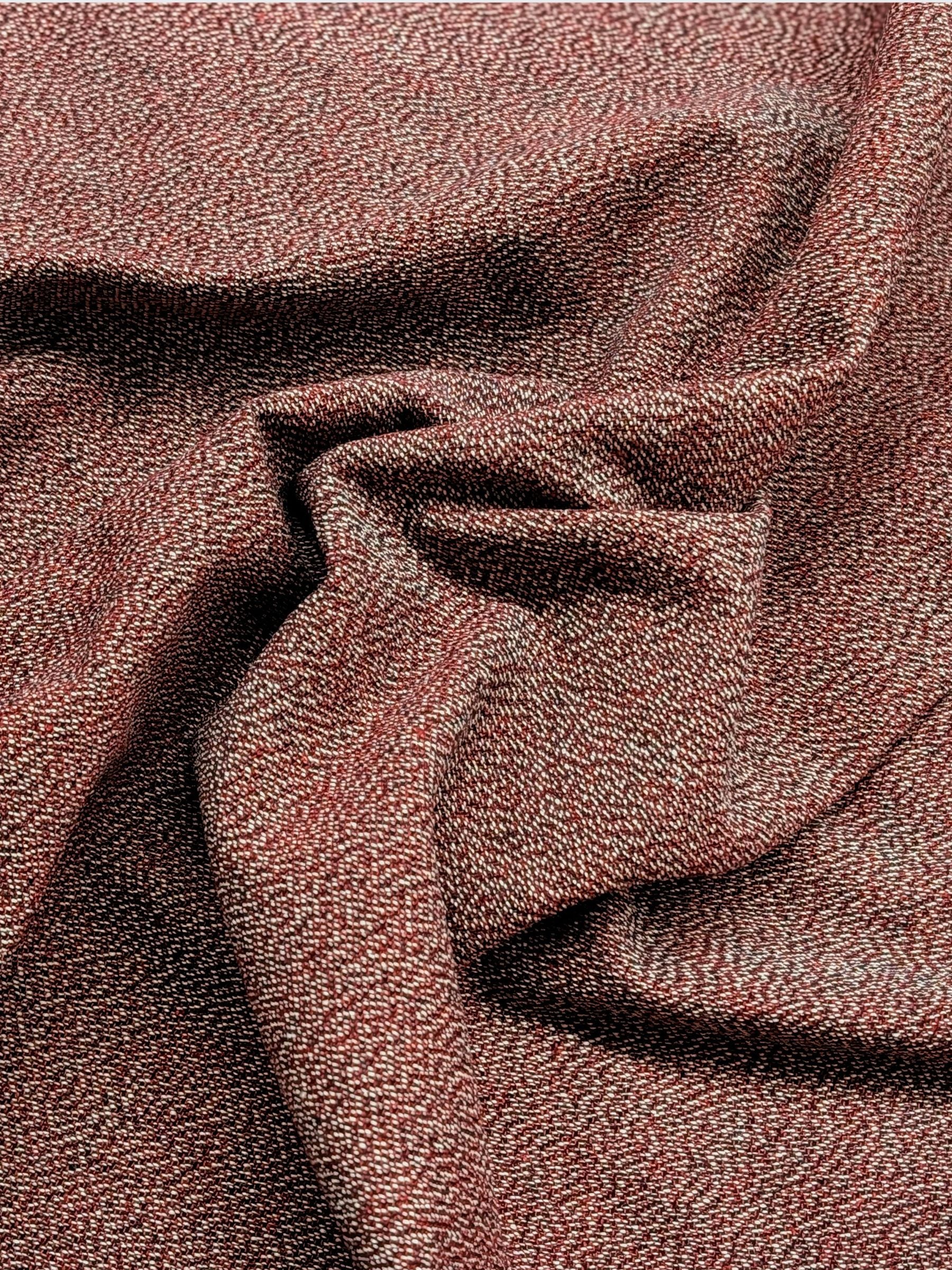 Cosmo - Heathered Yarn Dyed Cotton Fabric - Red