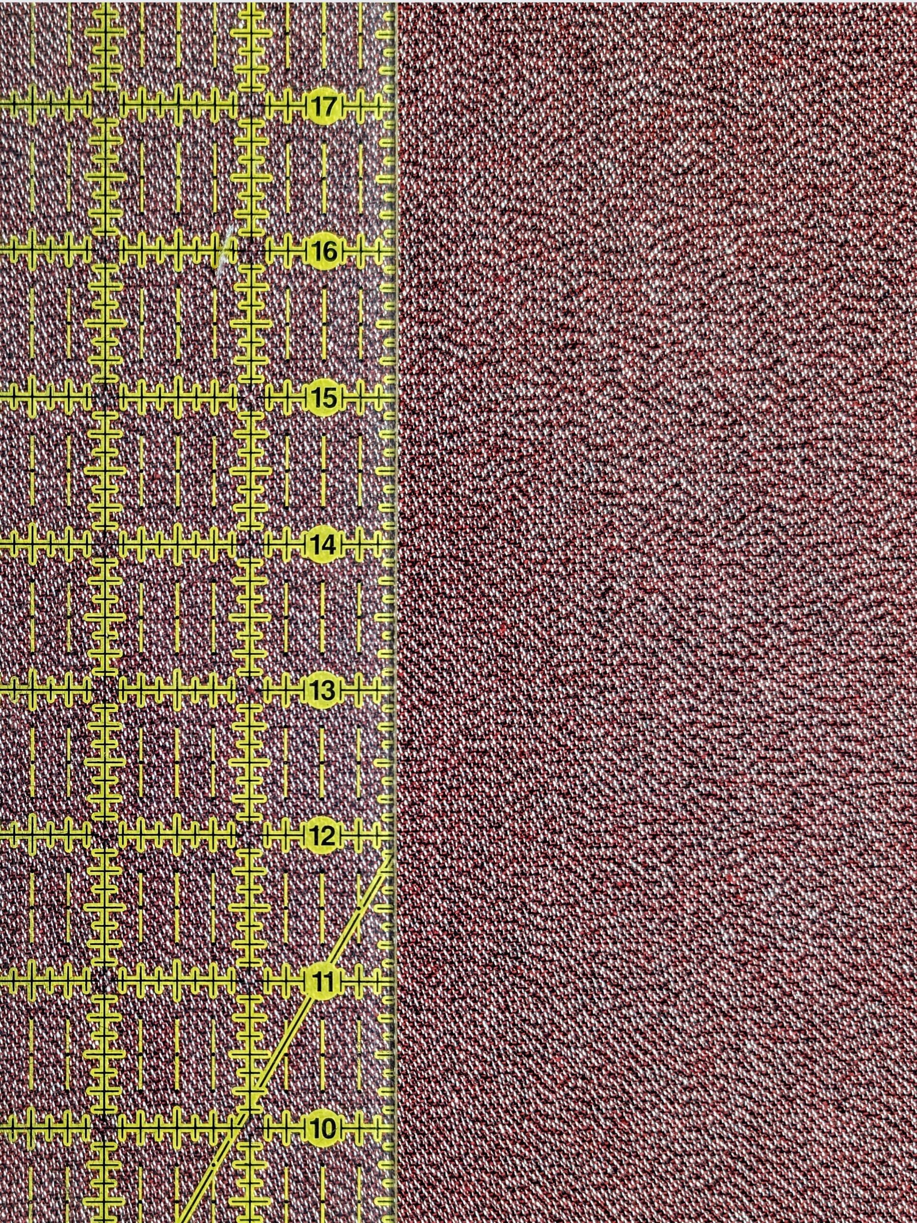 Cosmo - Heathered Yarn Dyed Cotton Fabric - Red