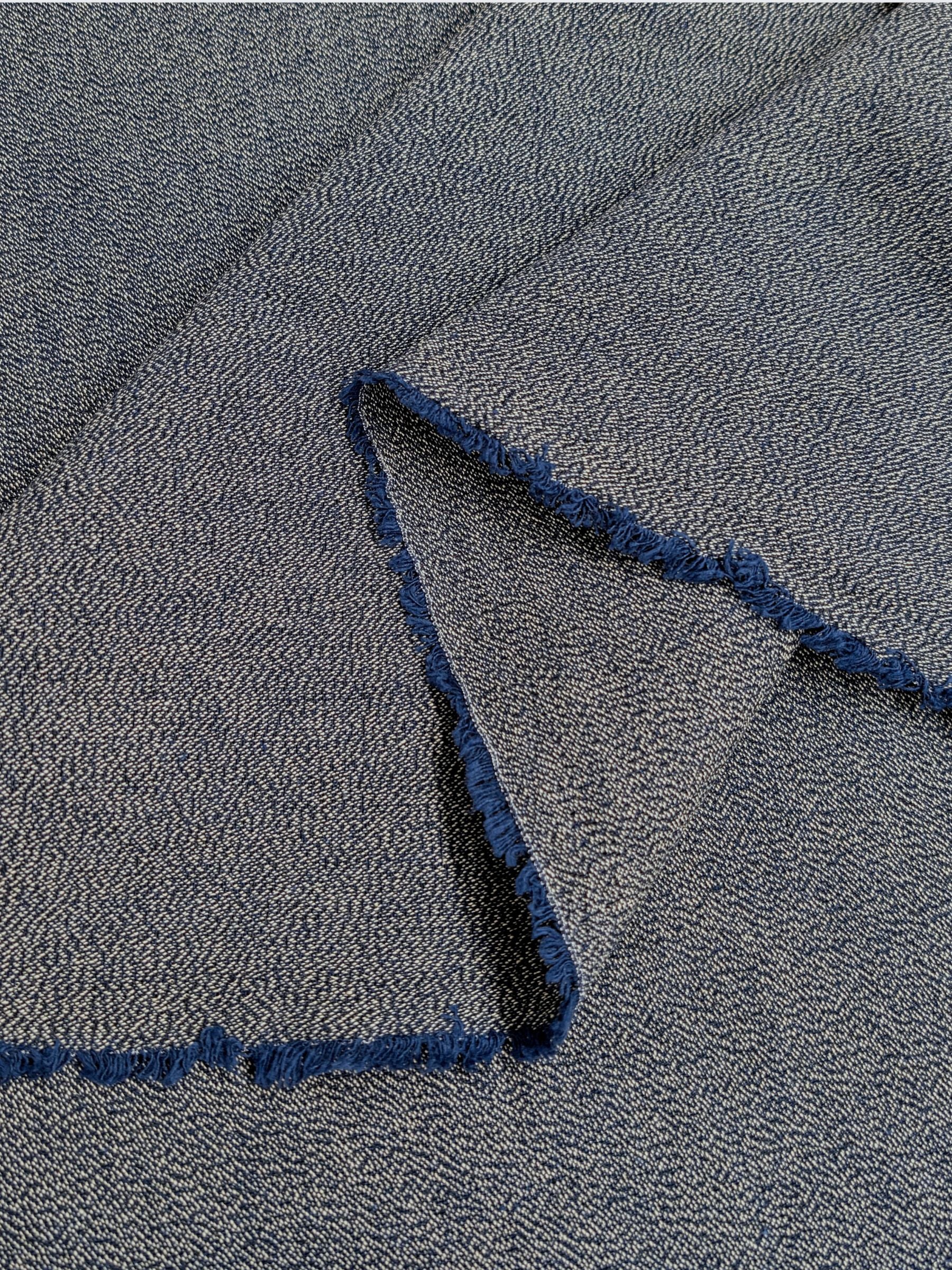 Cosmo - Heathered Yarn Dyed Cotton Fabric - Blue