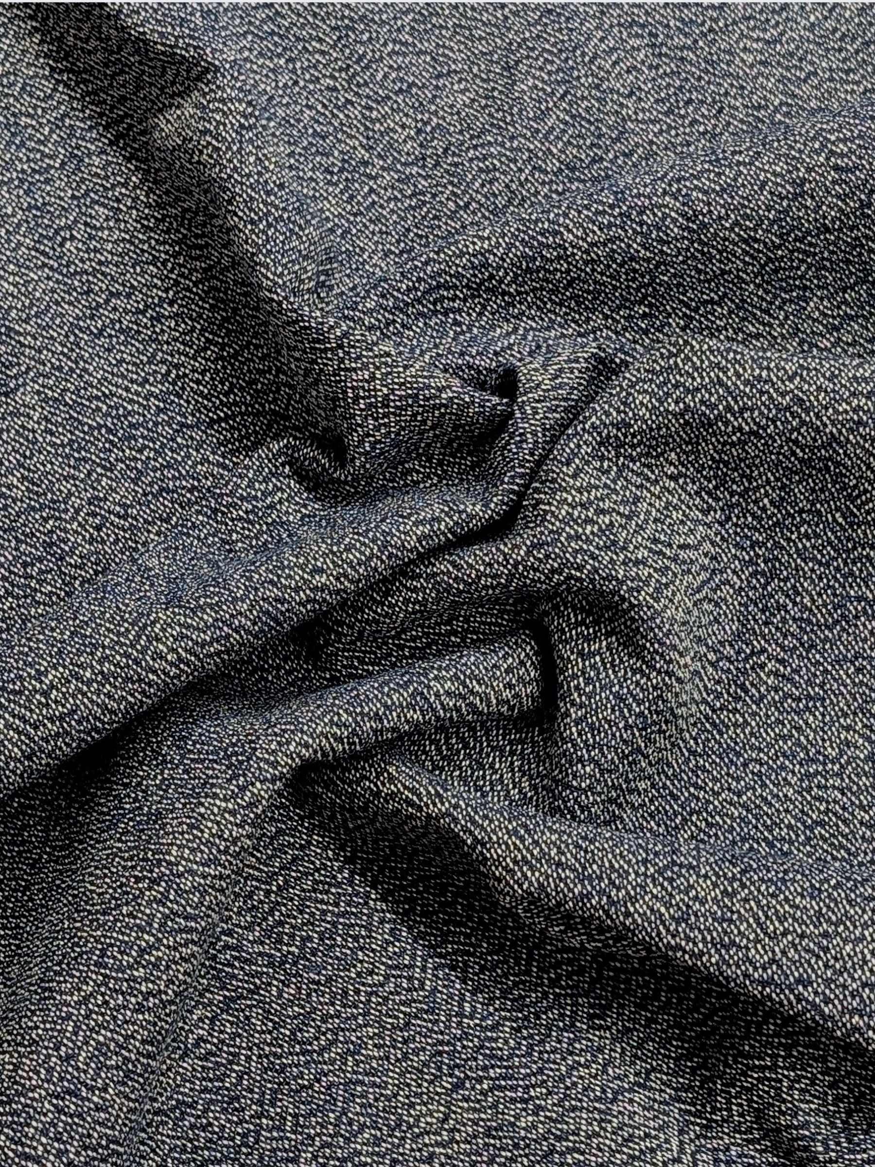 Cosmo - Heathered Yarn Dyed Cotton Fabric - Blue