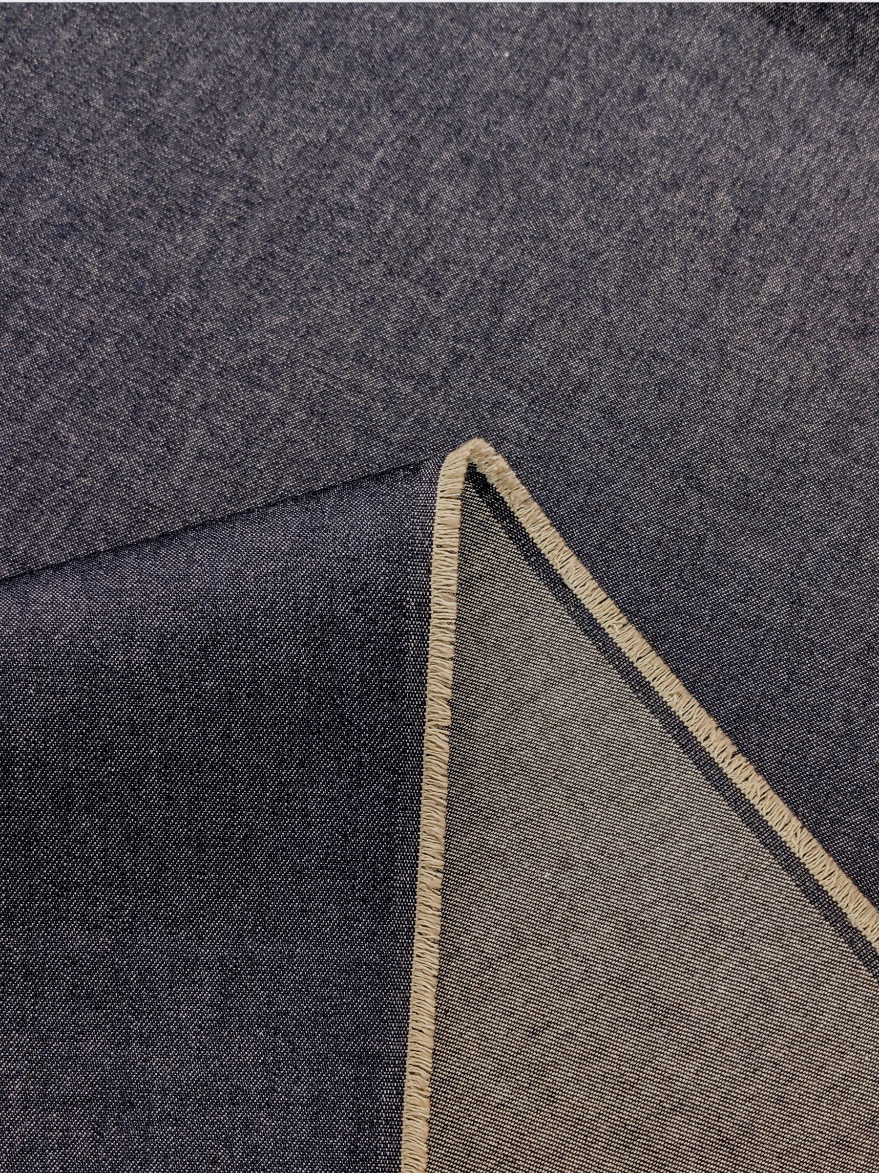 Kaihara Denim - Non-Stretch Japanese Cotton Twill Denim Fabric - 10 oz Dark Blue