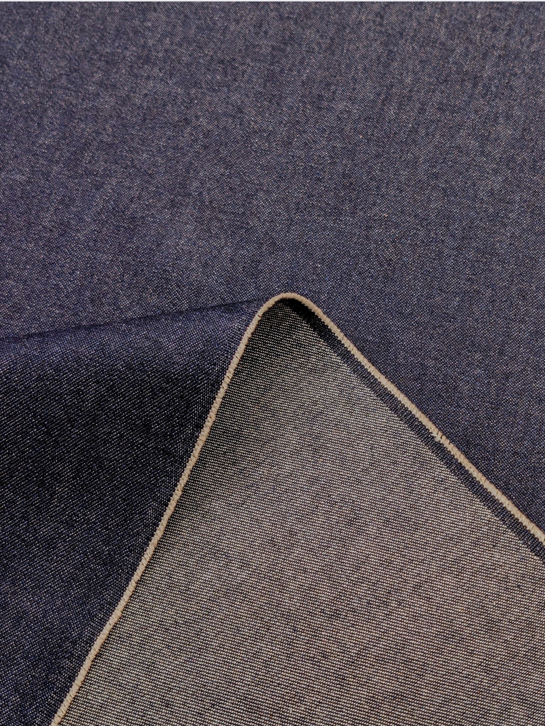 Kaihara Denim - Non-Stretch Japanese Cotton Twill Denim Fabric - 12 oz Dark Blue