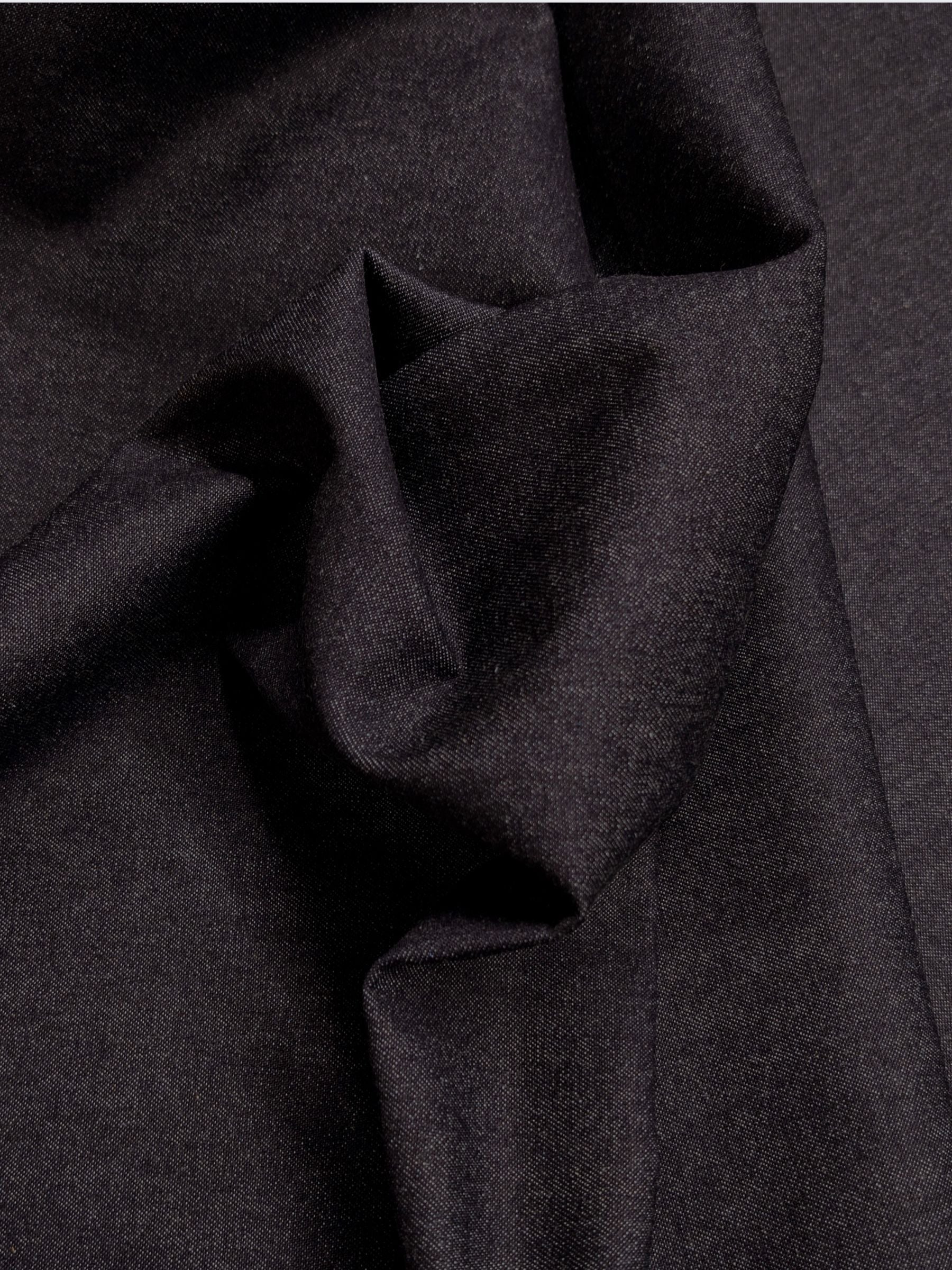 Kaihara Denim - Non-Stretch Japanese Cotton Twill Denim Fabric - 12 oz Black