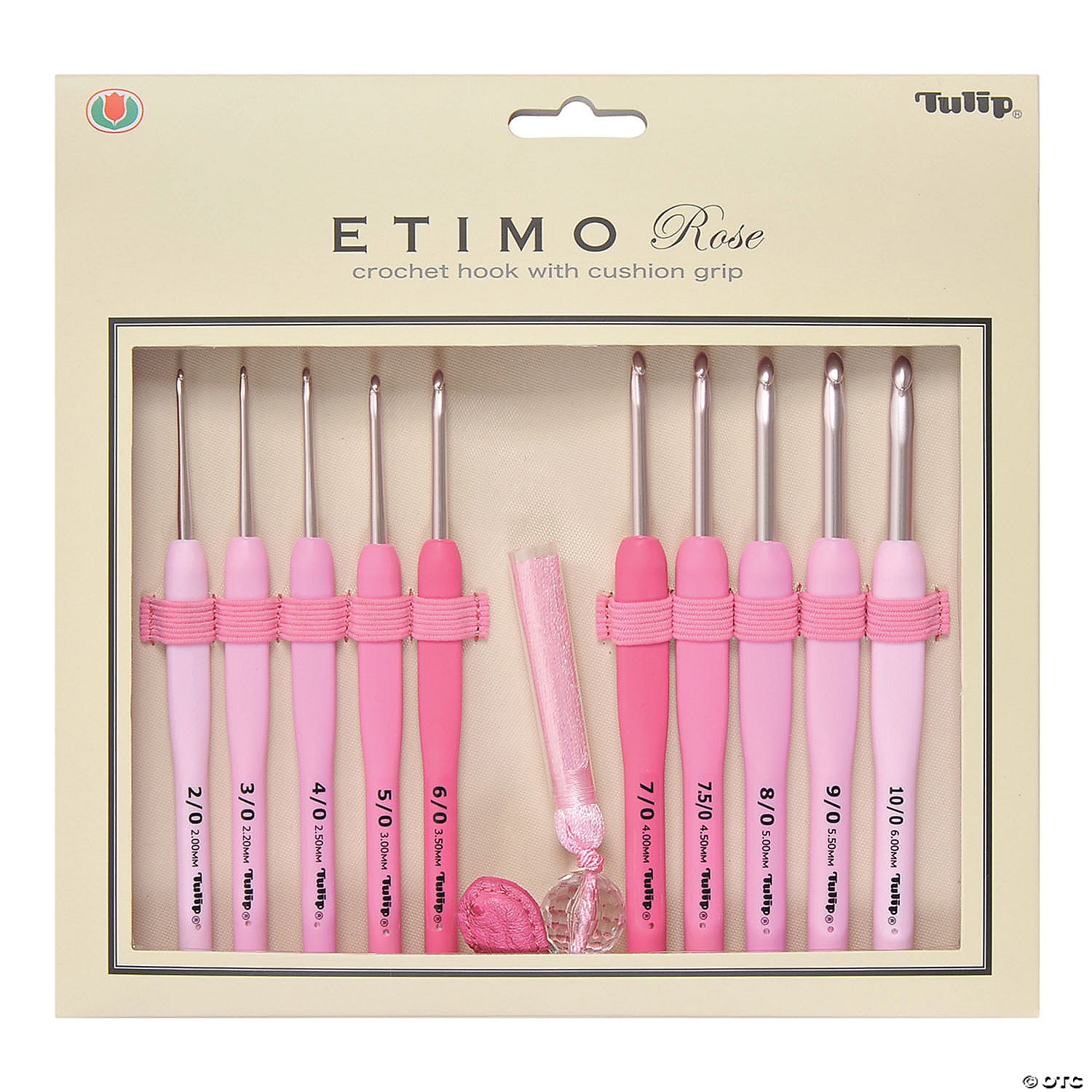 Tulip - "Etimo" Rose Cushion Grip Crochet Hooks Set - Large