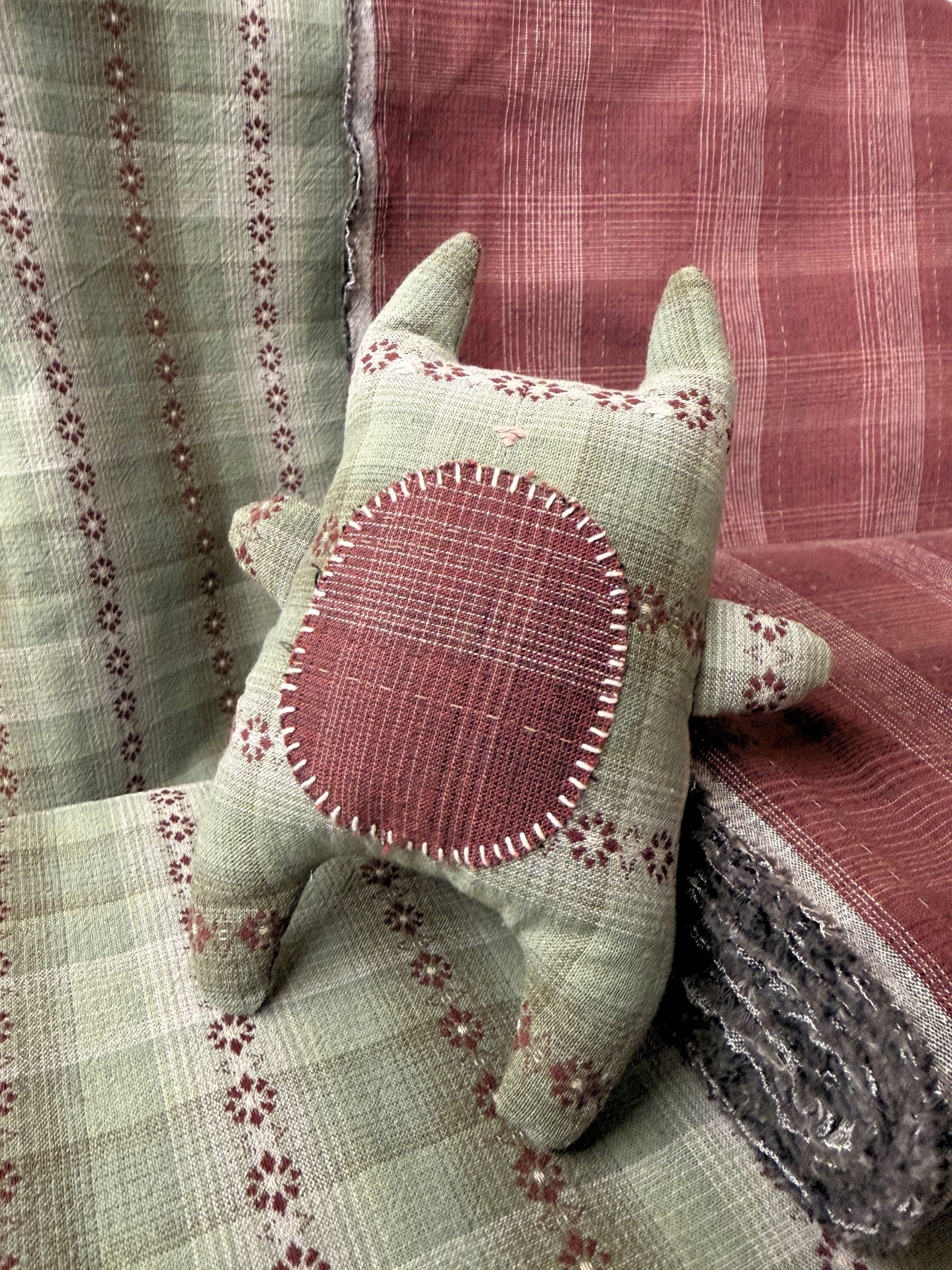 MYD - Daisy Chain Glen Check Plaid Yarn Dyed Cotton Fabric - Forest Green and Beige