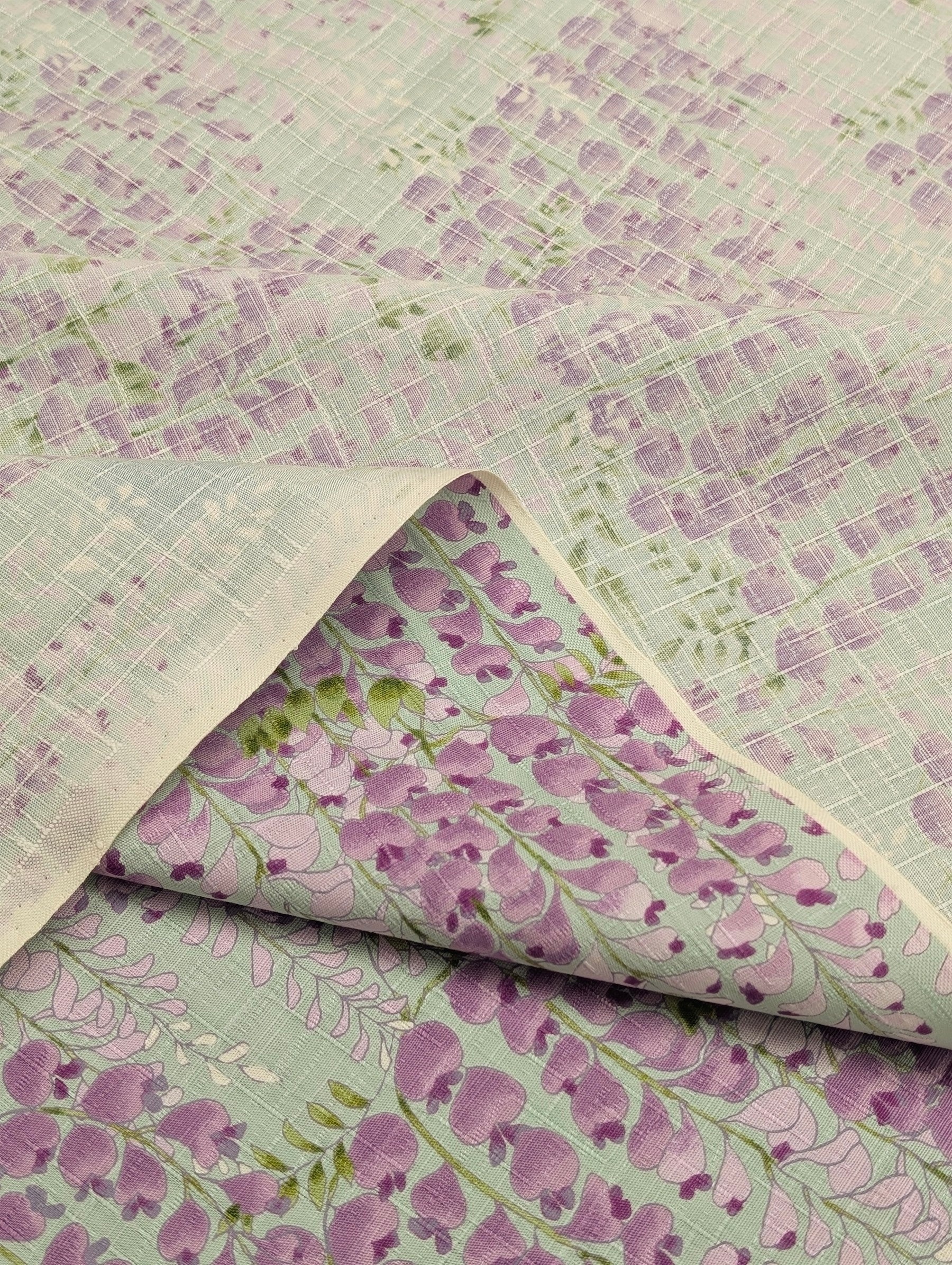 Kobayashi - Hanging Wisteria Cotton Dobby Fabric - Mint